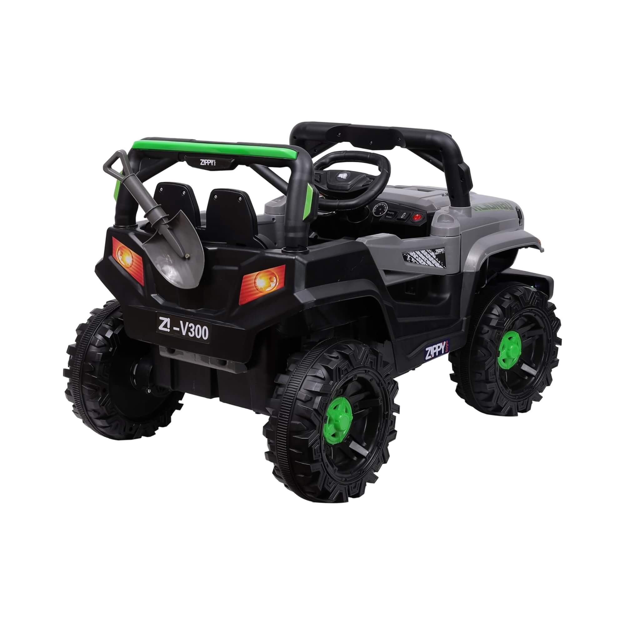 Carro Elétrico Infantil Jipe Off-Road Cinza 12V com Controle Remoto Zippy Toys - 10495