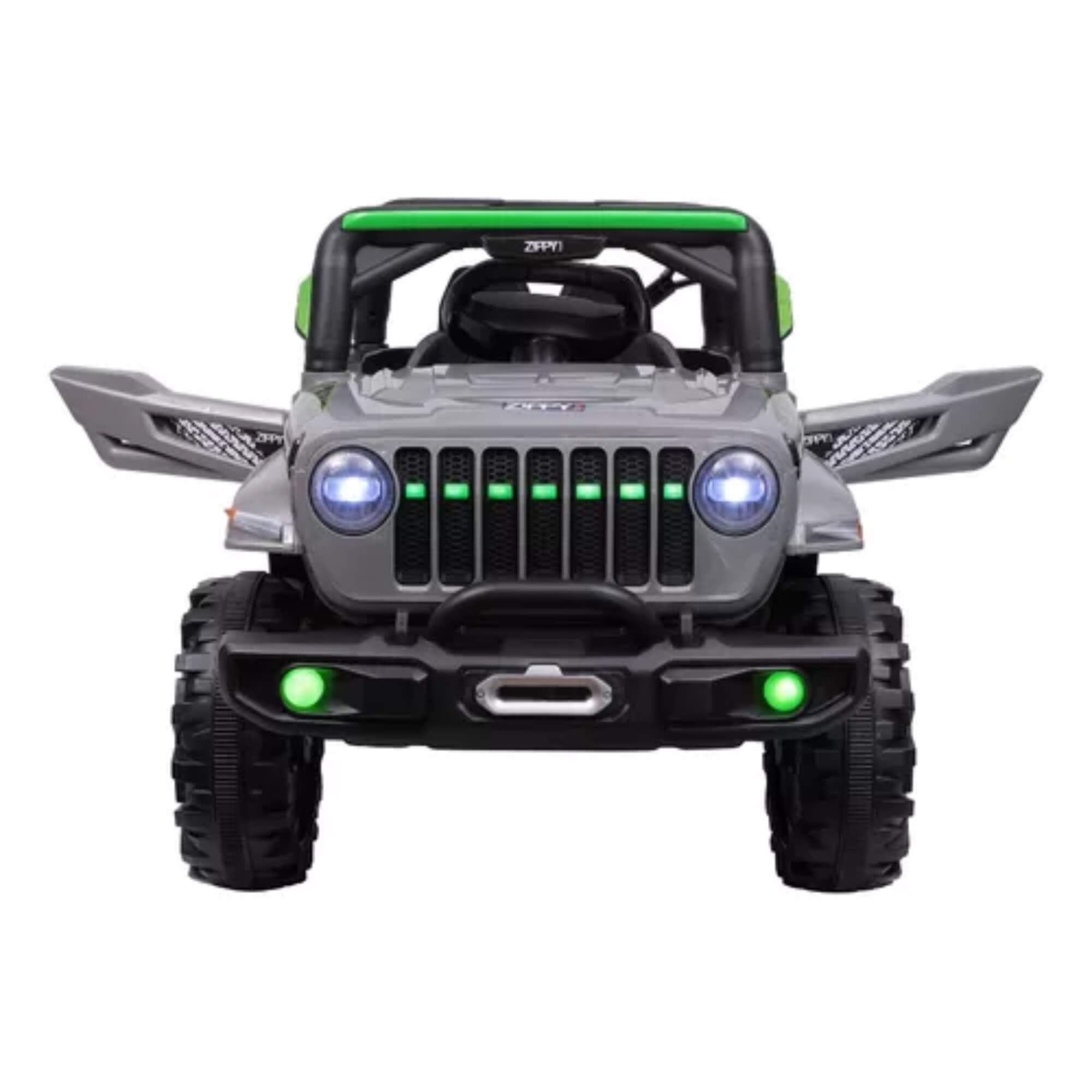 Carro Elétrico Infantil Jipe Off-Road Cinza 12V com Controle Remoto Zippy Toys - 10495