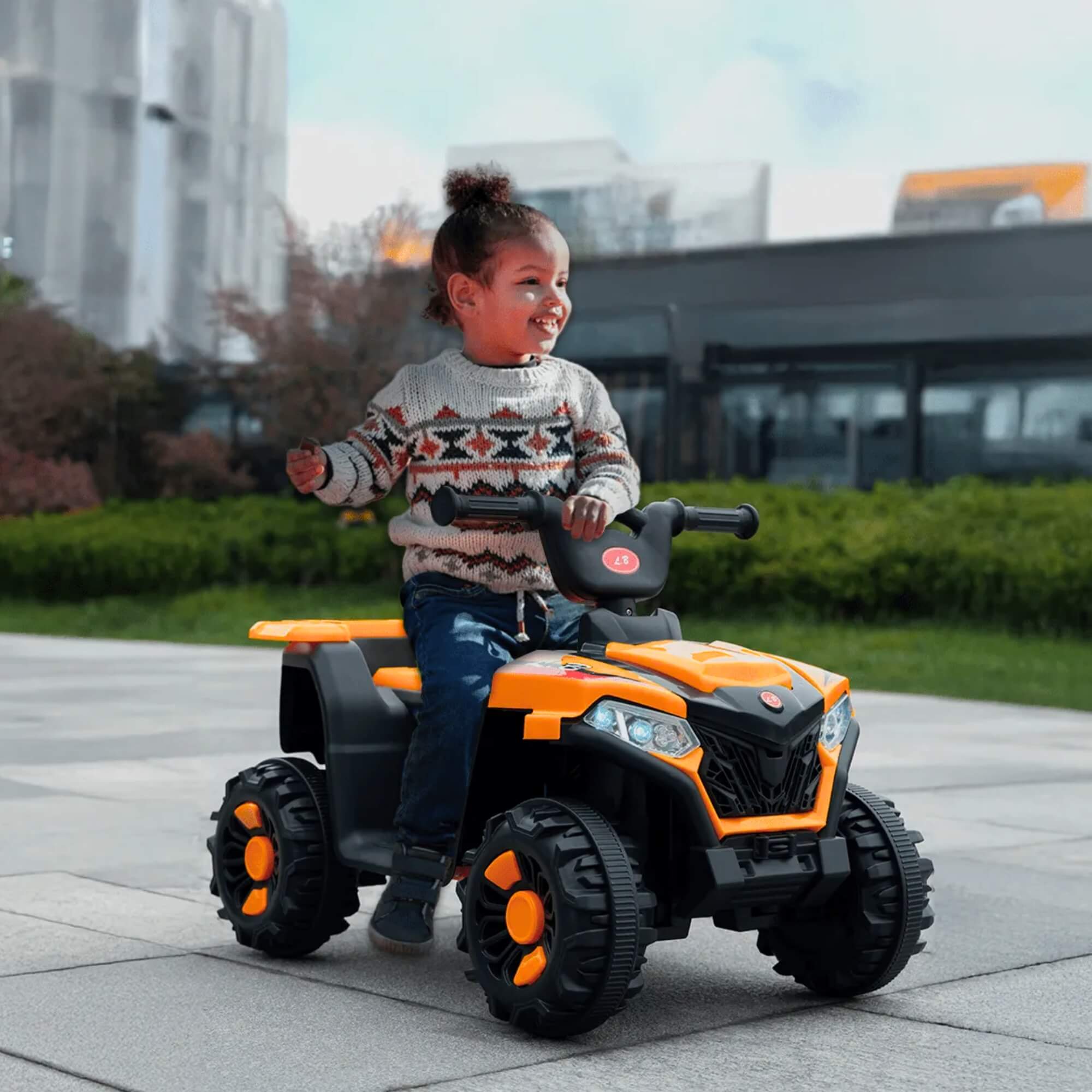 Mini Quadriciclo Elétrico Infantil 6V Laranja Zippy Toys - 9975