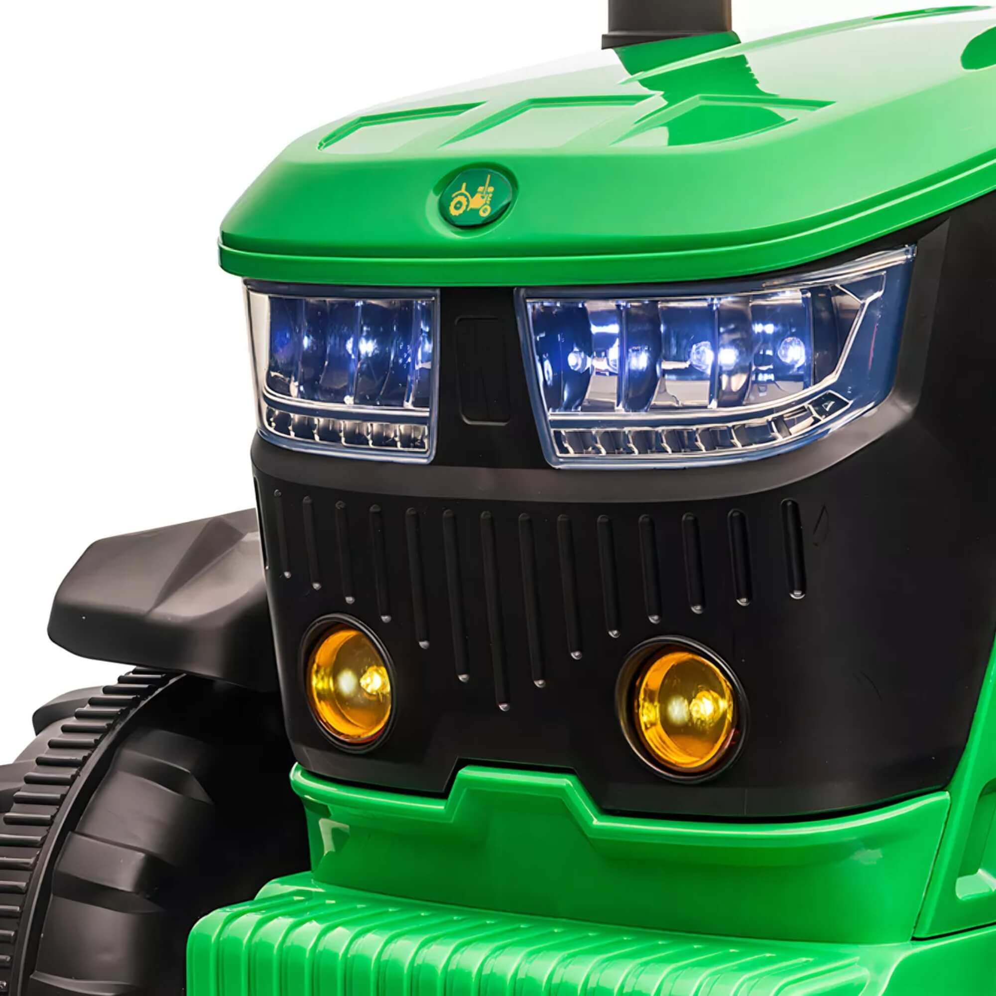 Trator Elétrico Infantil Verde e Amarelo 12V c/ Controle Remoto Zippy Toys - 9989