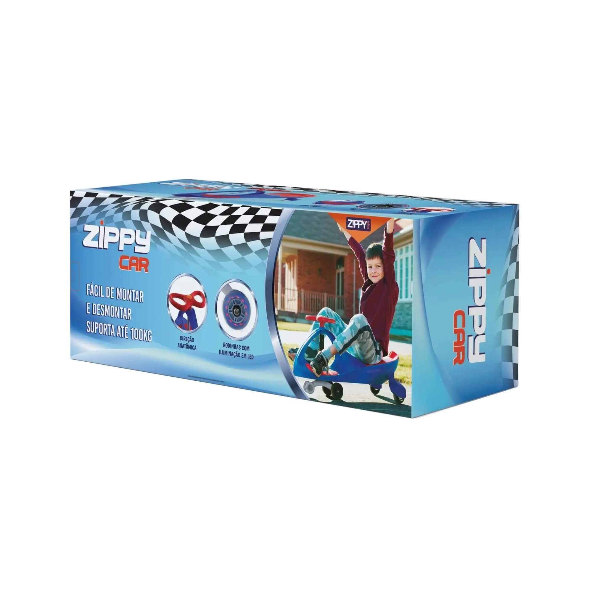 Carrinho Infantil Gira Gira com Direção Anatômica na cor Azul Zippy Toys - 7313