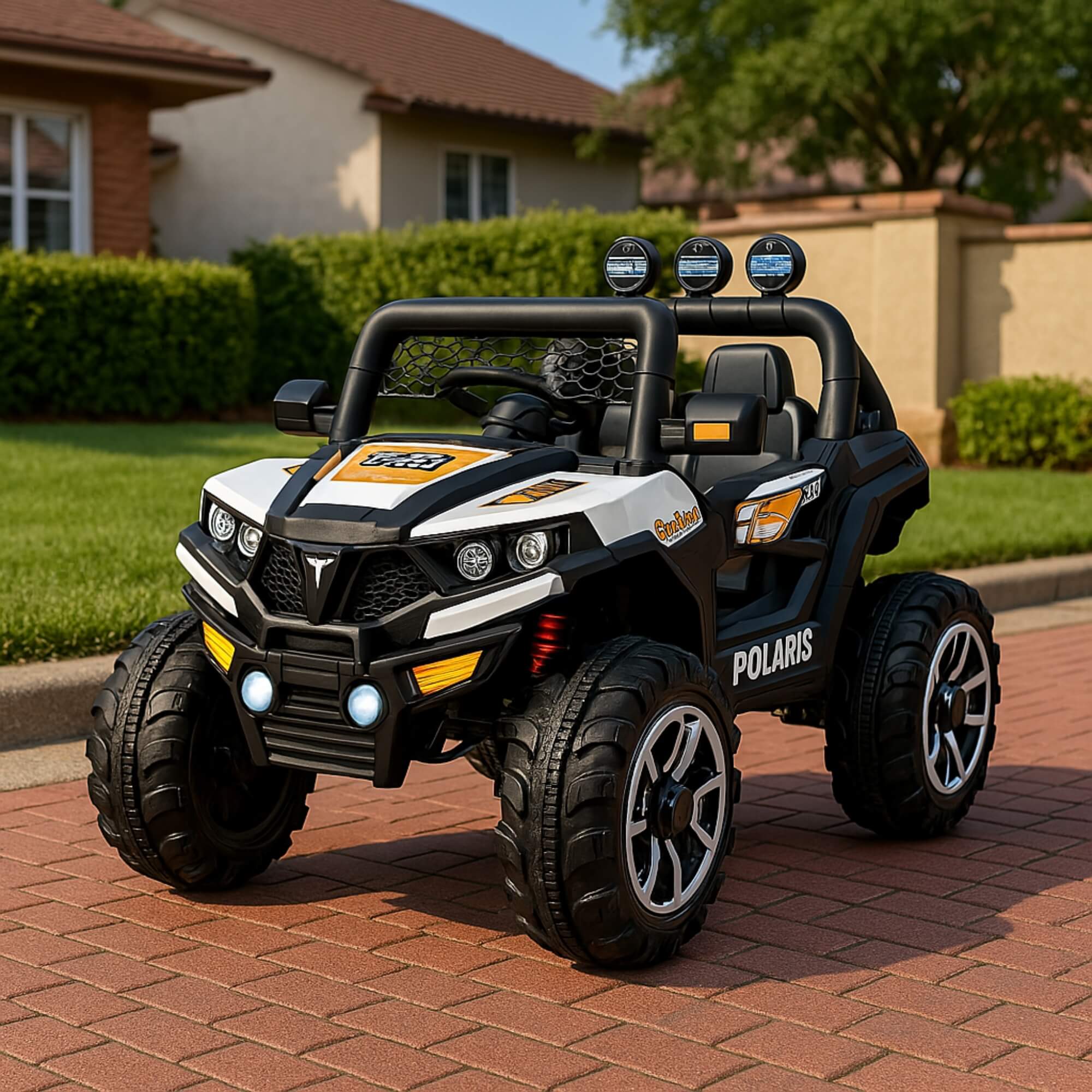 Carrinho Elétrico Quadriciclo Branco UTV 4X2 12V com Controle Remoto Zippy Toys - 9978