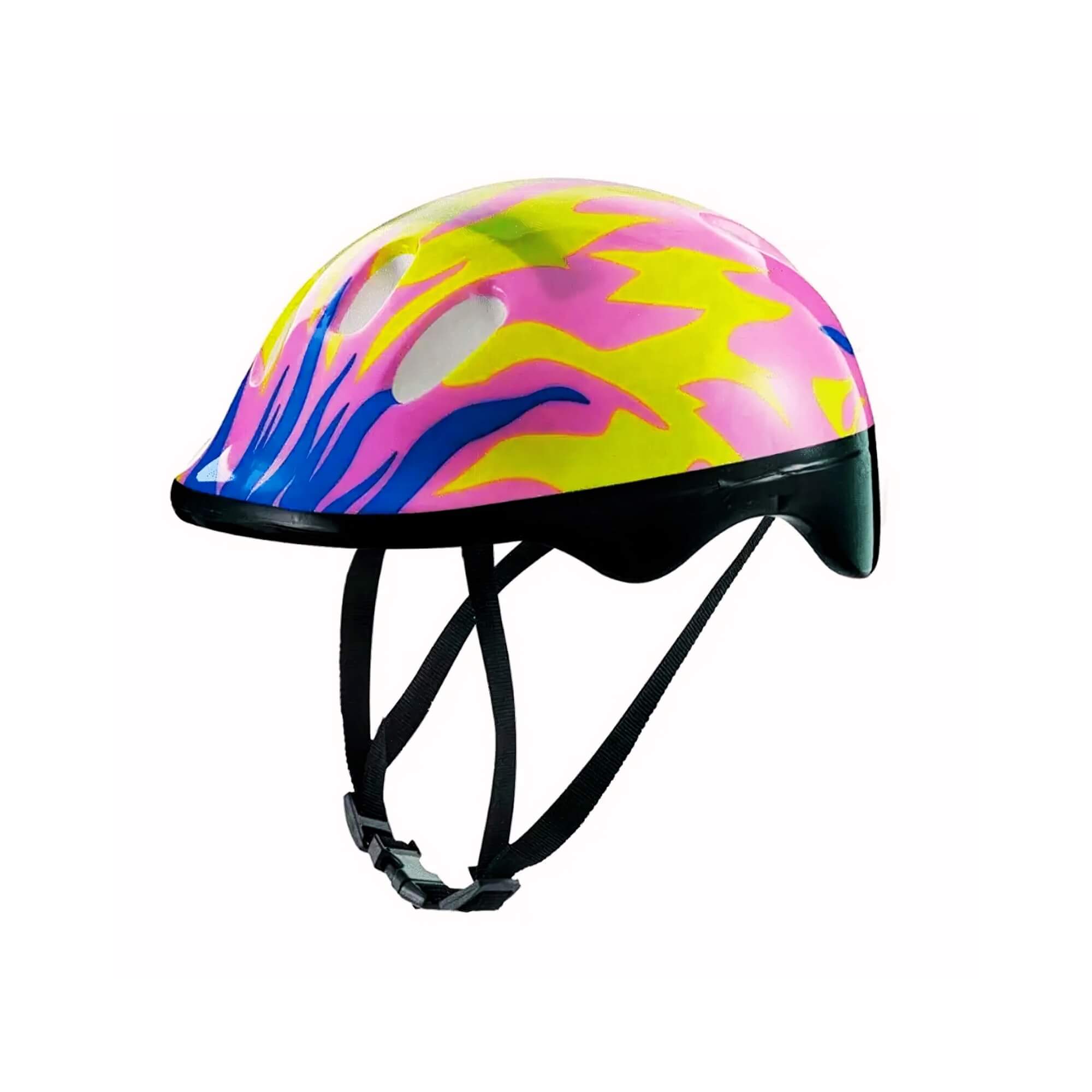 Kit de Proteção Infantil Rosa Chamas c/ Capacete e Acessórios Zippy Toys - 6654