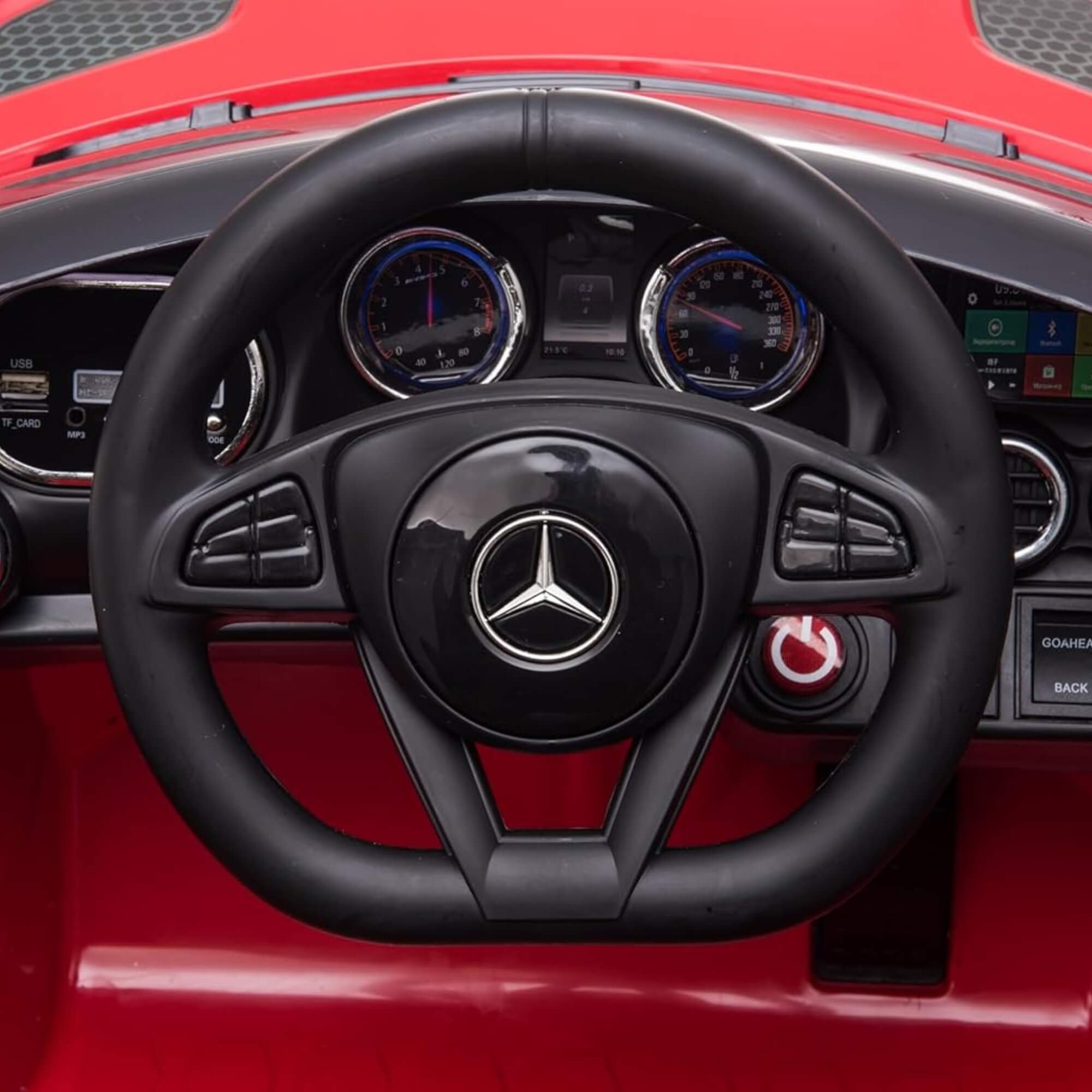 Carrinho Elétrico Infantil Mercedes Benz Vermelho 12V c/ Controle Remoto Zippy Toys - 9987