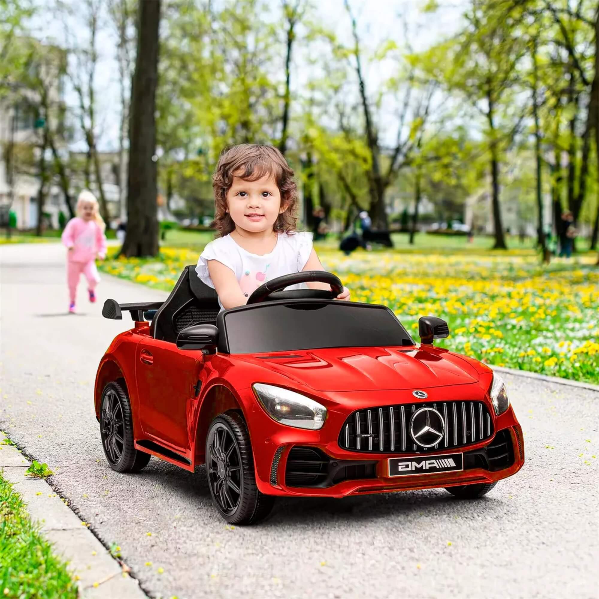 Carrinho Elétrico Infantil Mercedes Benz Vermelho 12V c/ Controle Remoto Zippy Toys - 9987