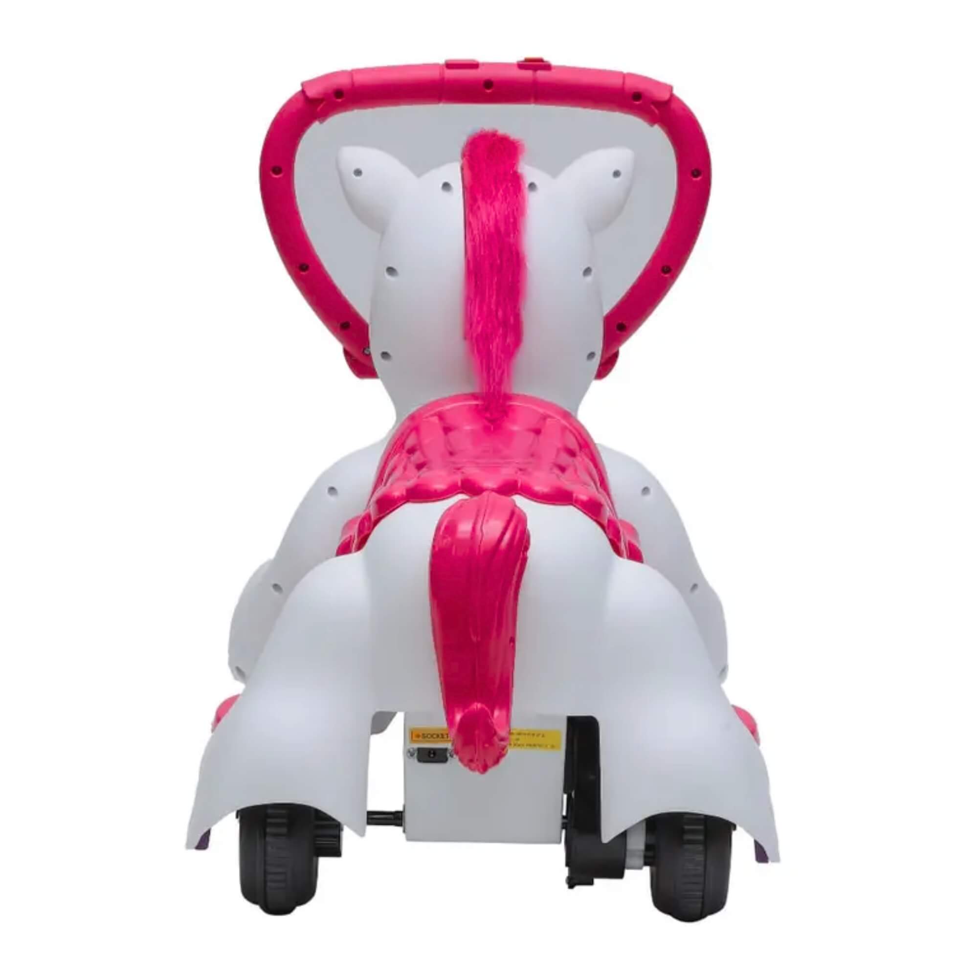 Carrinho de Passeio Elétrico Unicórnio com Rodinhas e Cela Rosa Zippy Toys - 10560
