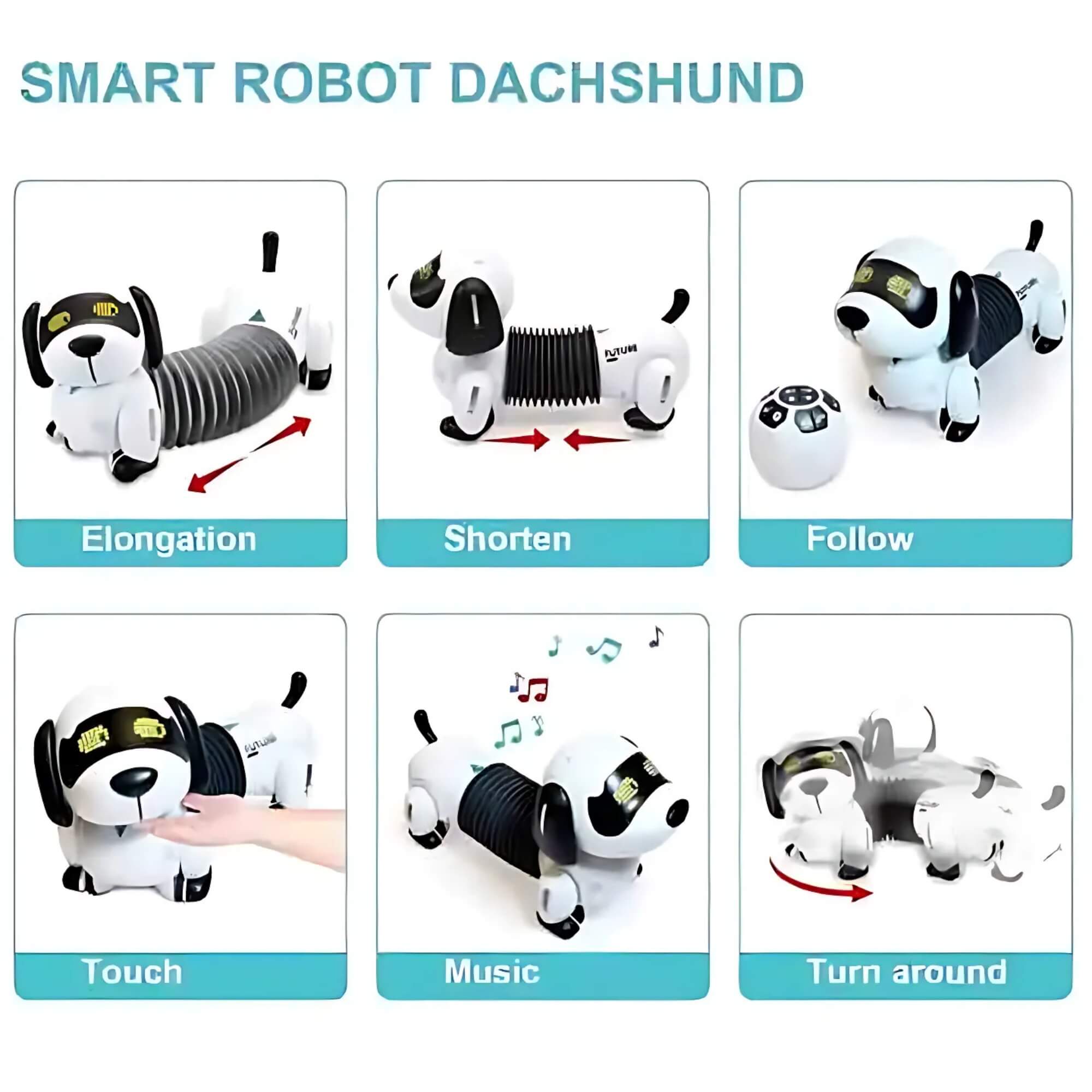 Brinquedo Cachorro Robô Interativo 50 Programações USB c/ Controle Remoto Zippy Toys - 10280