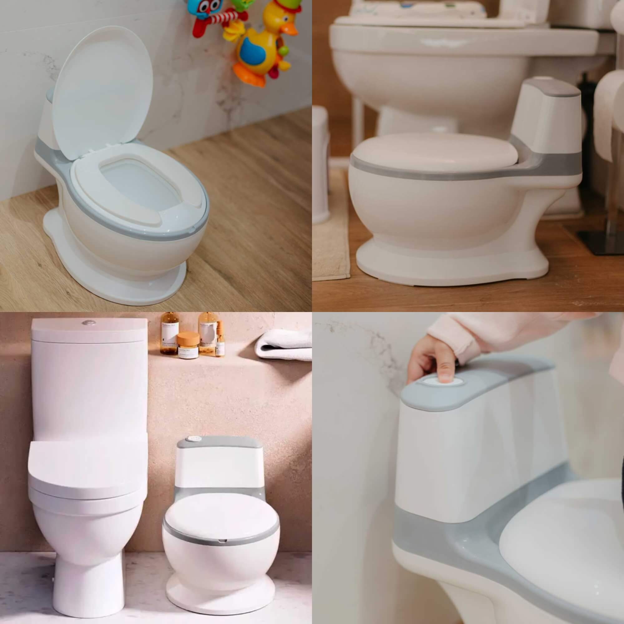 Troninho Infantil com Som - Vaso Sanitário - na cor Cinza Zippy Toys - 10426