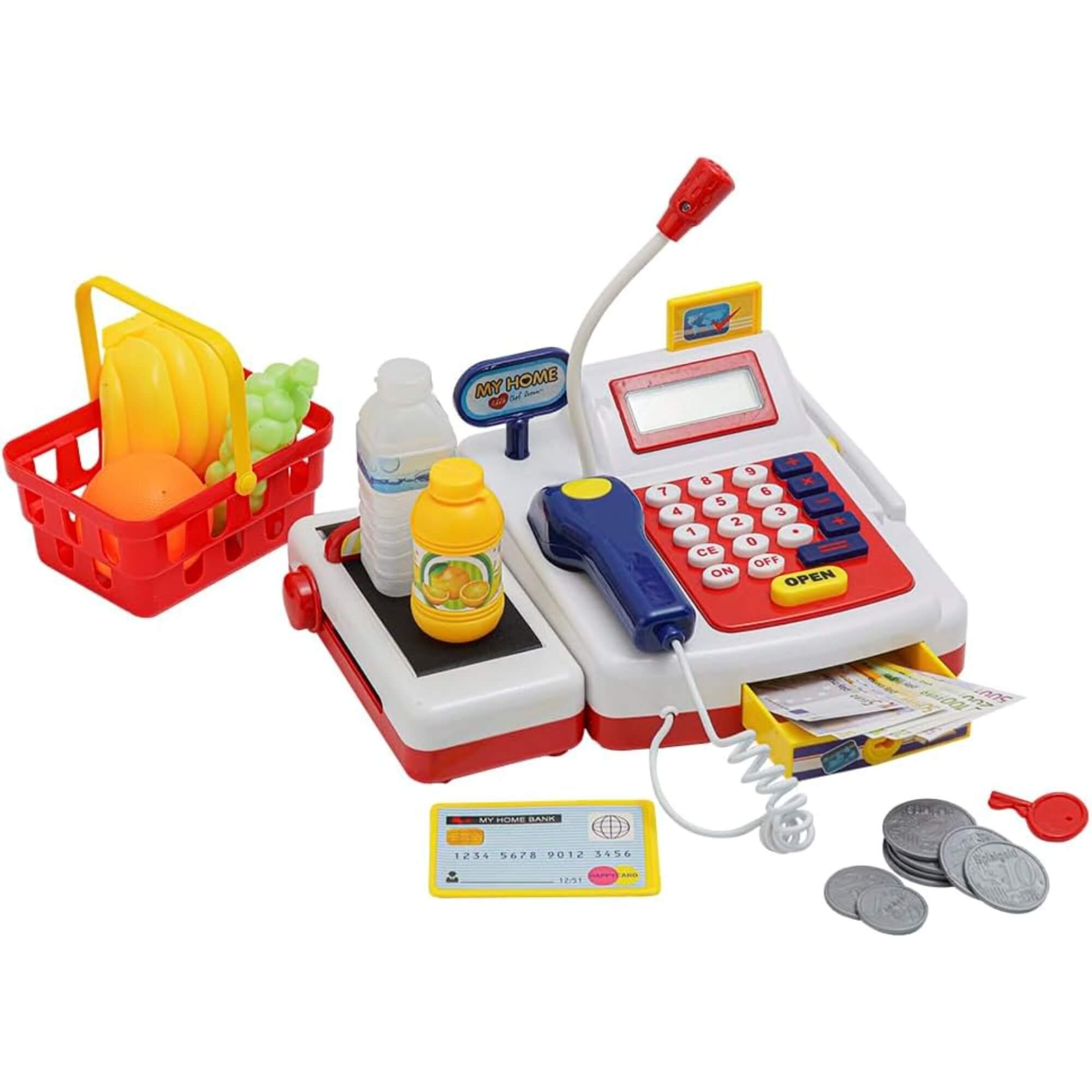Brinquedo Caixa Registradora Encantada com Acessórios, Luz e Som Zippy Toys - 9268
