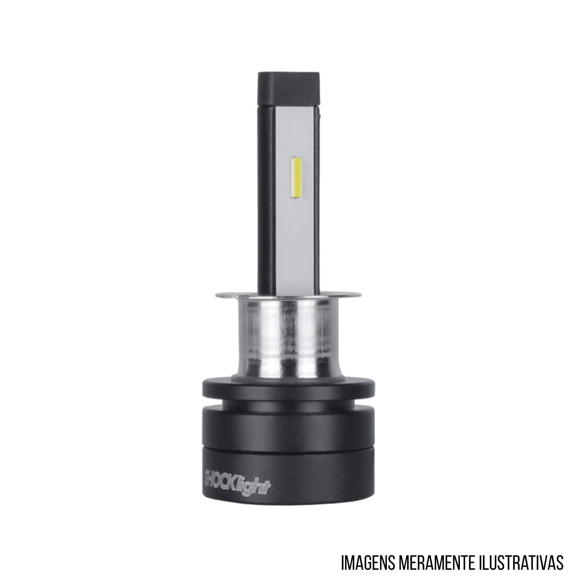 Par de Lâmpadas Automotivas Headlight S14 Nano H3 6000K 12V 3600LM Shocklight - SLL-140003