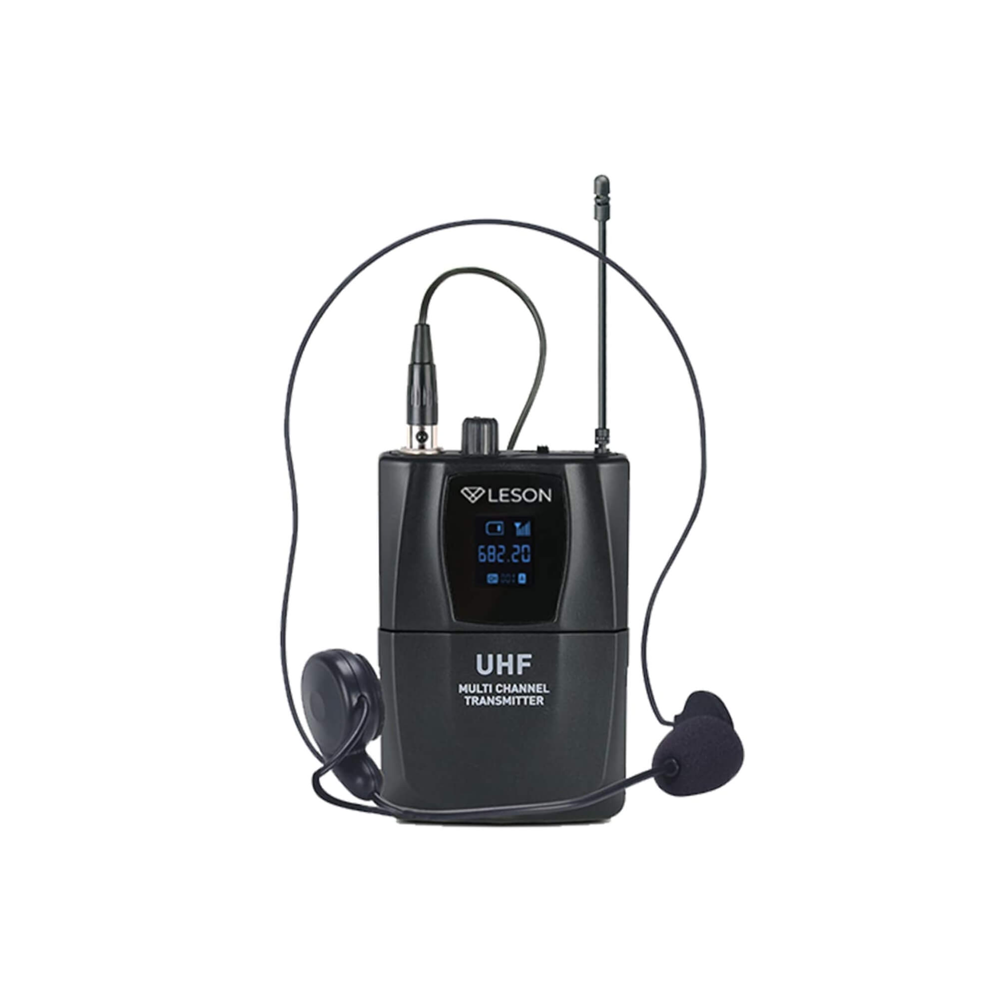 Microfone LS962 c/ Bastão + Headset e Lapela 48 Canais e 96 Frequências Leson - 2AMLS9624