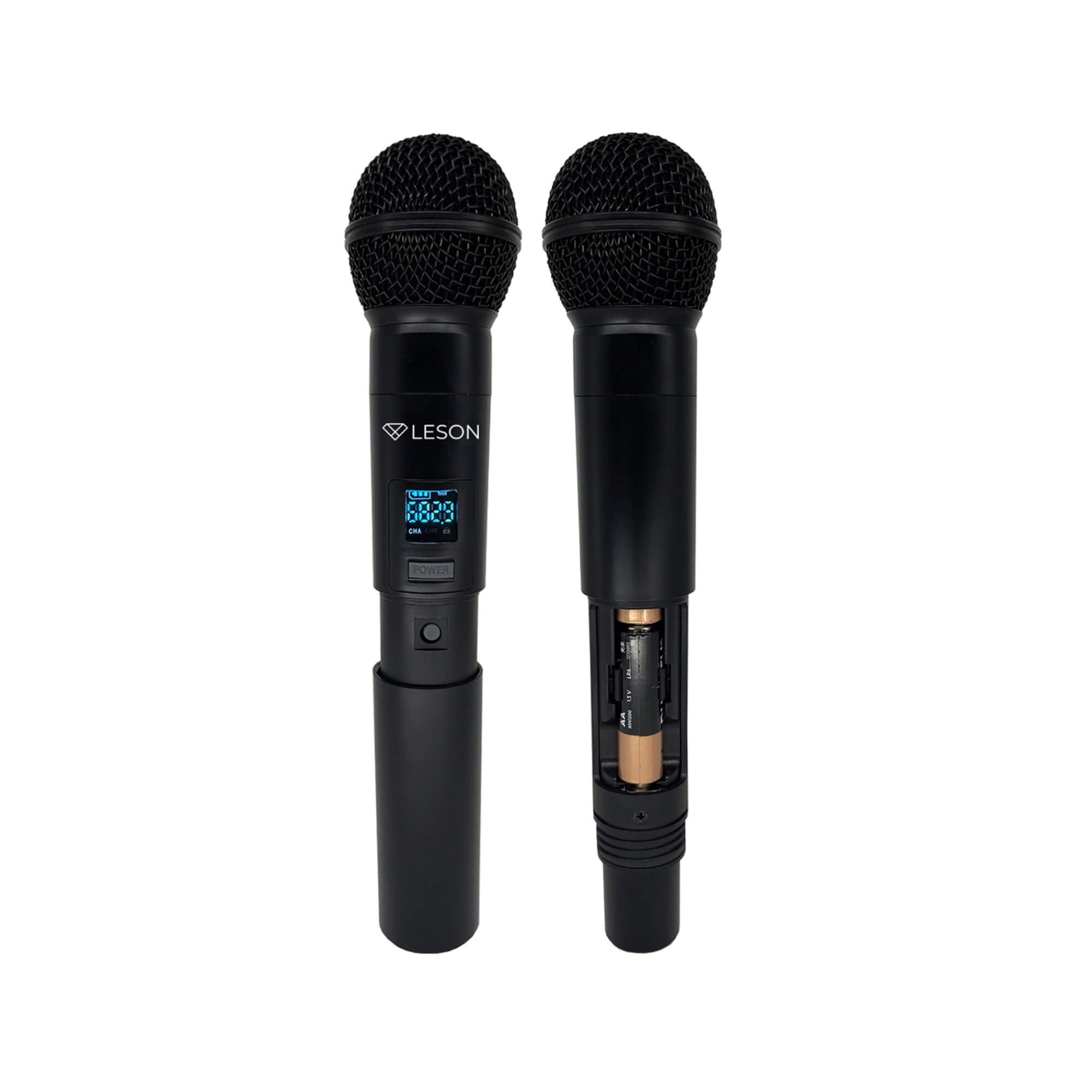 Microfone LS962 c/ Bastão + Headset e Lapela 48 Canais e 96 Frequências Leson - 2AMLS9624