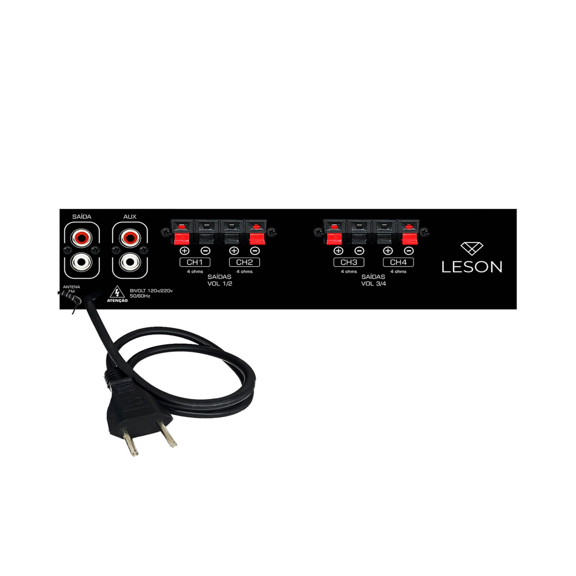 Receiver LSA 5000.4 Pro 120W RMS Entradas SD, USB, RCA, Bluetooth Leson - 2AMPL5000