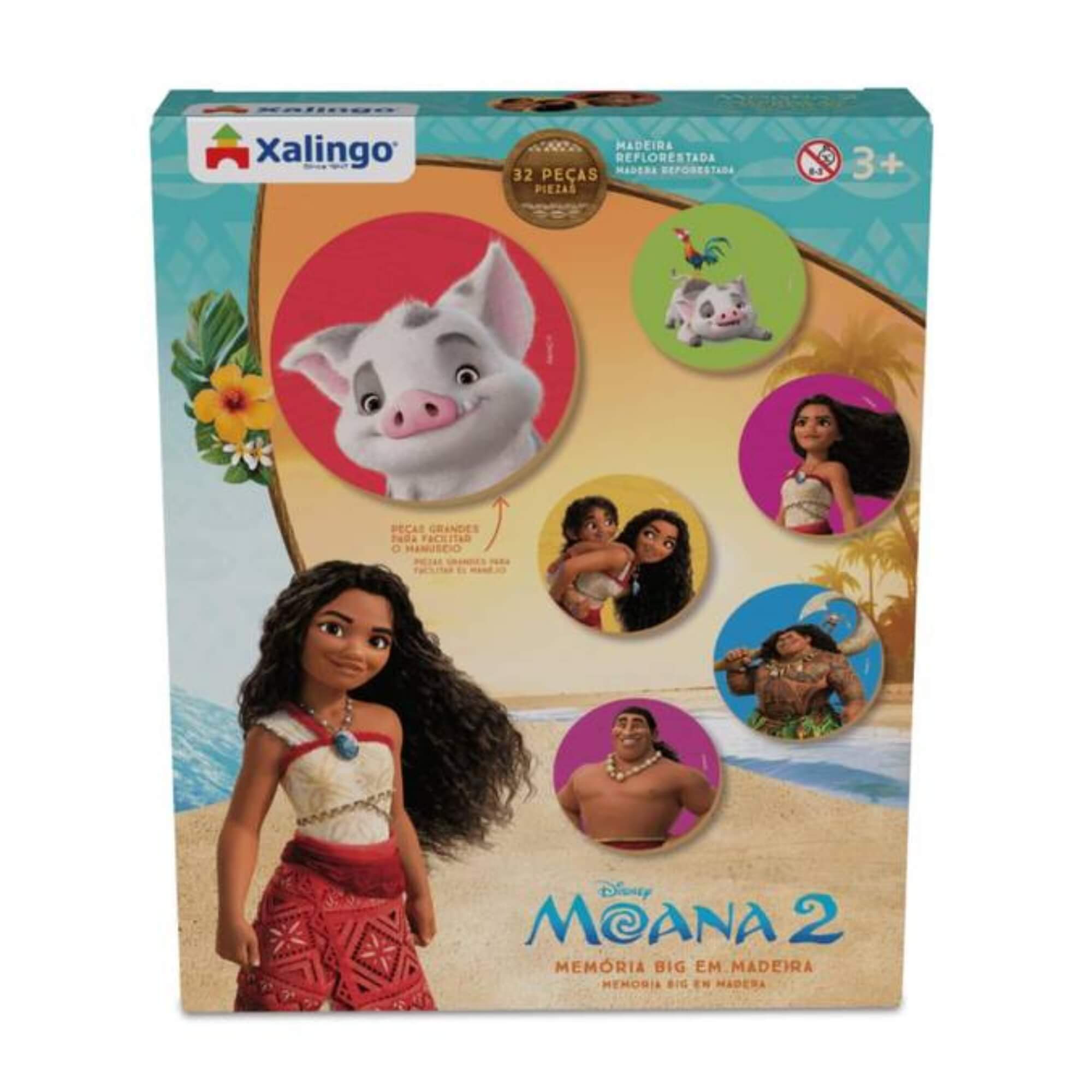 Jogo da Memória BIG Moana 2 com 32 Peças Xalingo - 16509