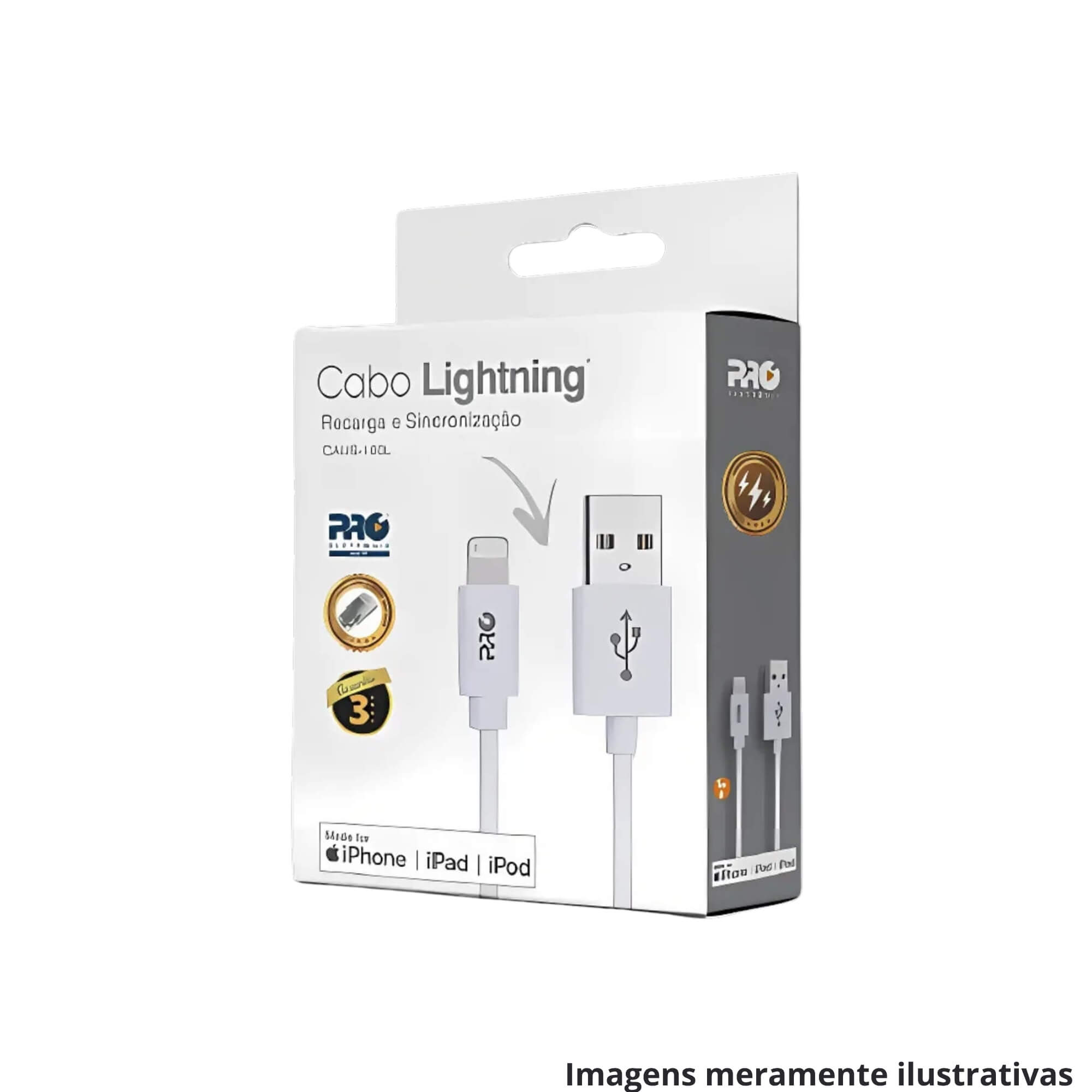 COMP Kit Carregador Universal Ultrarrápido QC+PD 20W + Cabo USB / Lightning 1 Metro Pro Eletronic