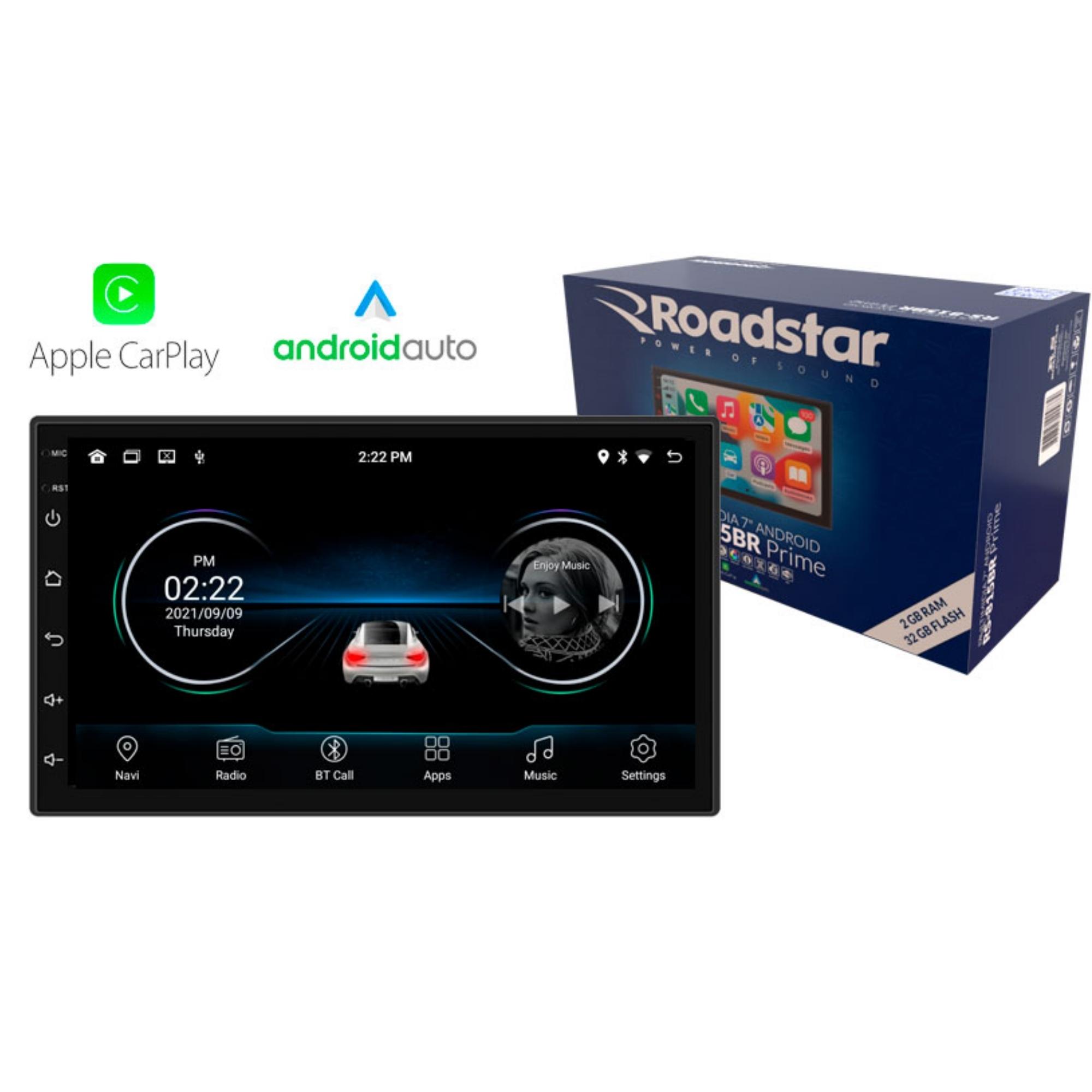 COMP Kit Multimídia Android 7 2/32GB Gol Parati Saveiro Bola 1995 a 1999 + câmera de ré - Roadstar