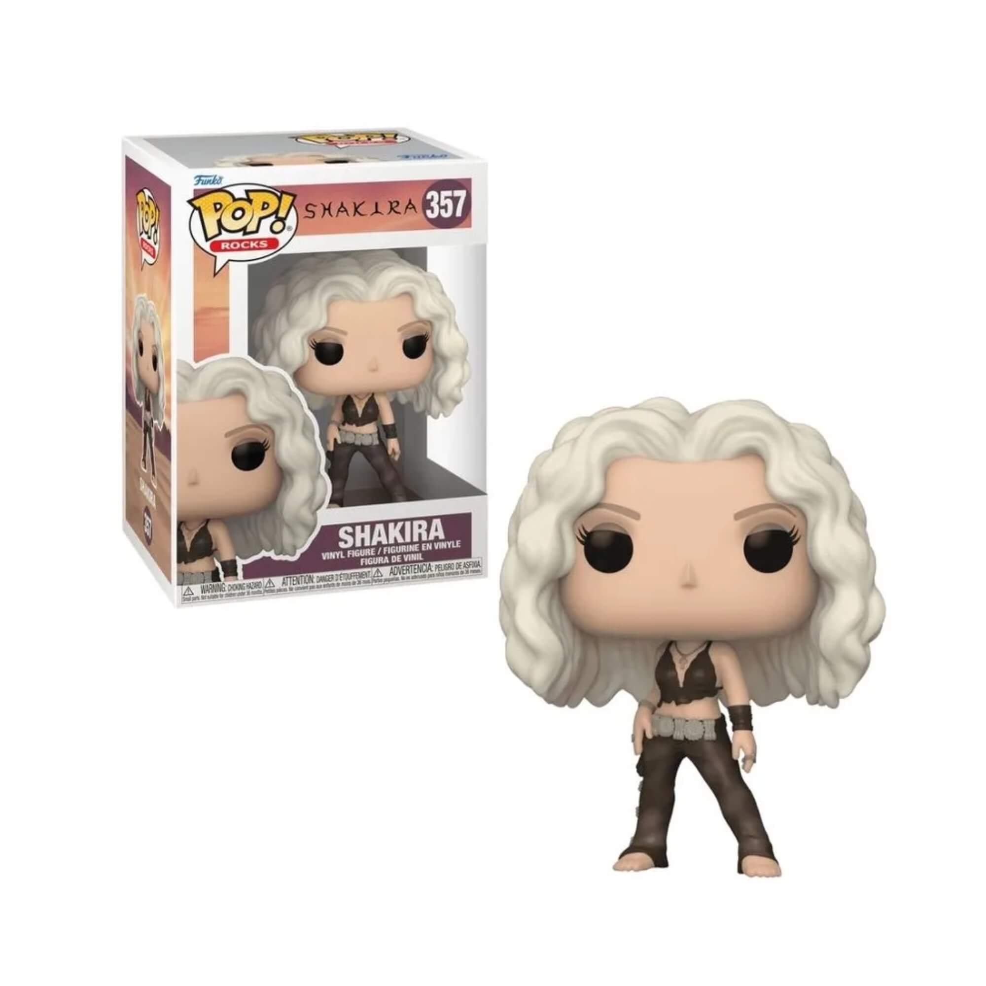 Boneco Colecionável Funko Pop! Rocks Shakira (Whenever/Wherever) 13cm Miniatura Candide - 11421