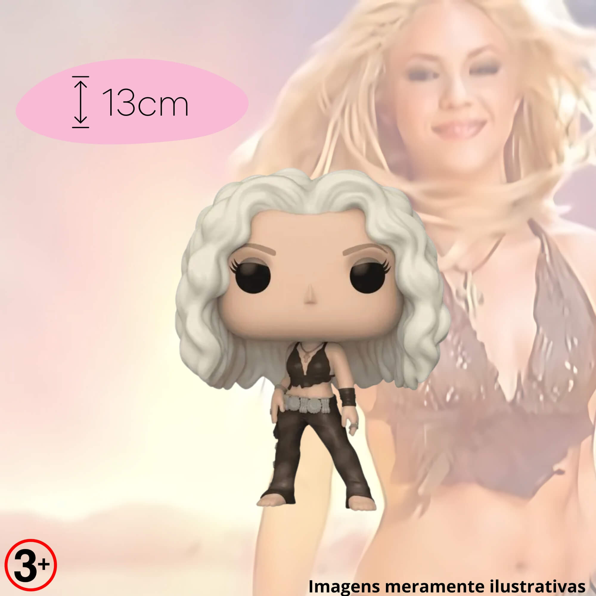 Boneco Colecionável Funko Pop! Rocks Shakira (Whenever/Wherever) 13cm Miniatura Candide - 11421