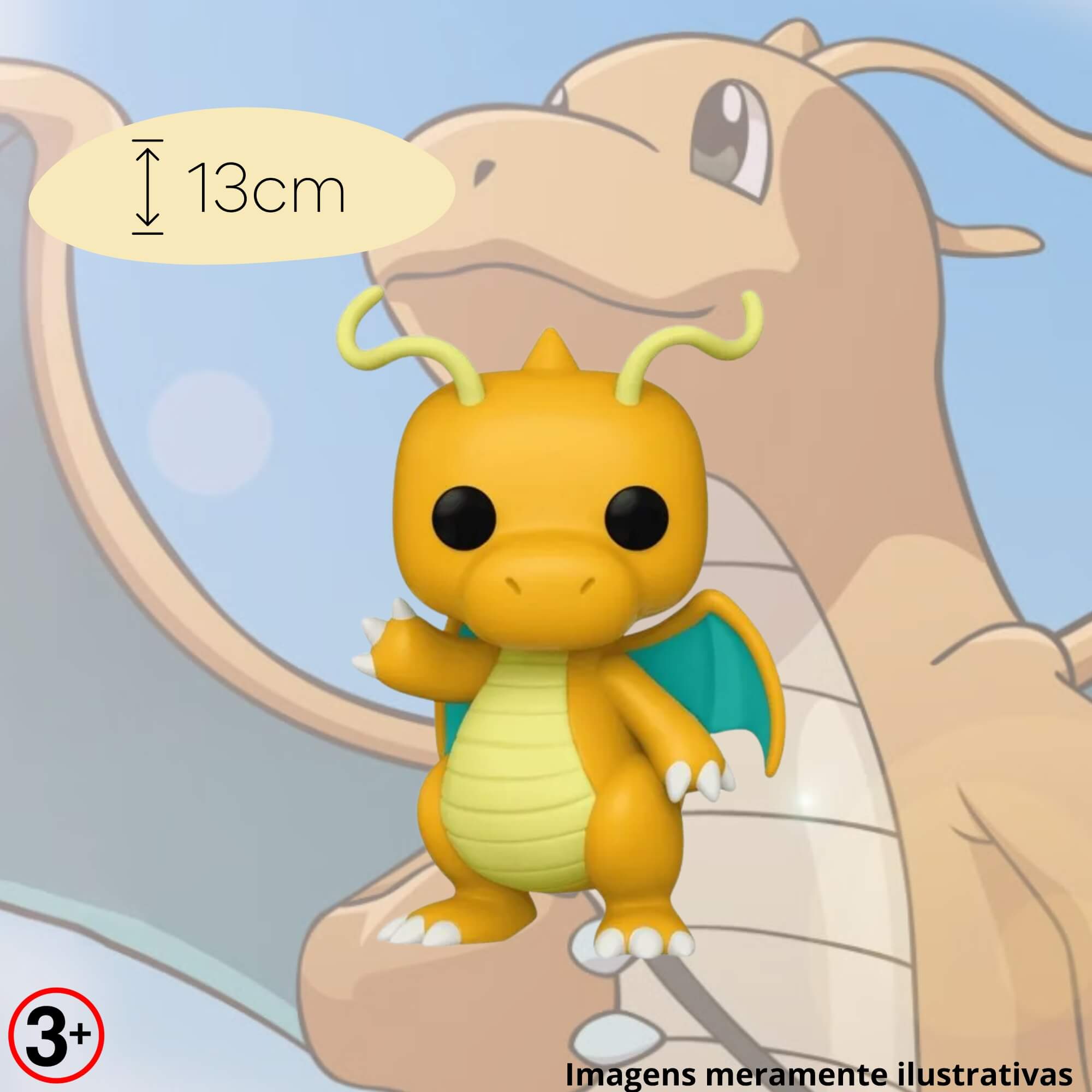 Boneco Colecionável Funko Pop! Pokemon Dragonite 13cm Miniatura Candide - 12031