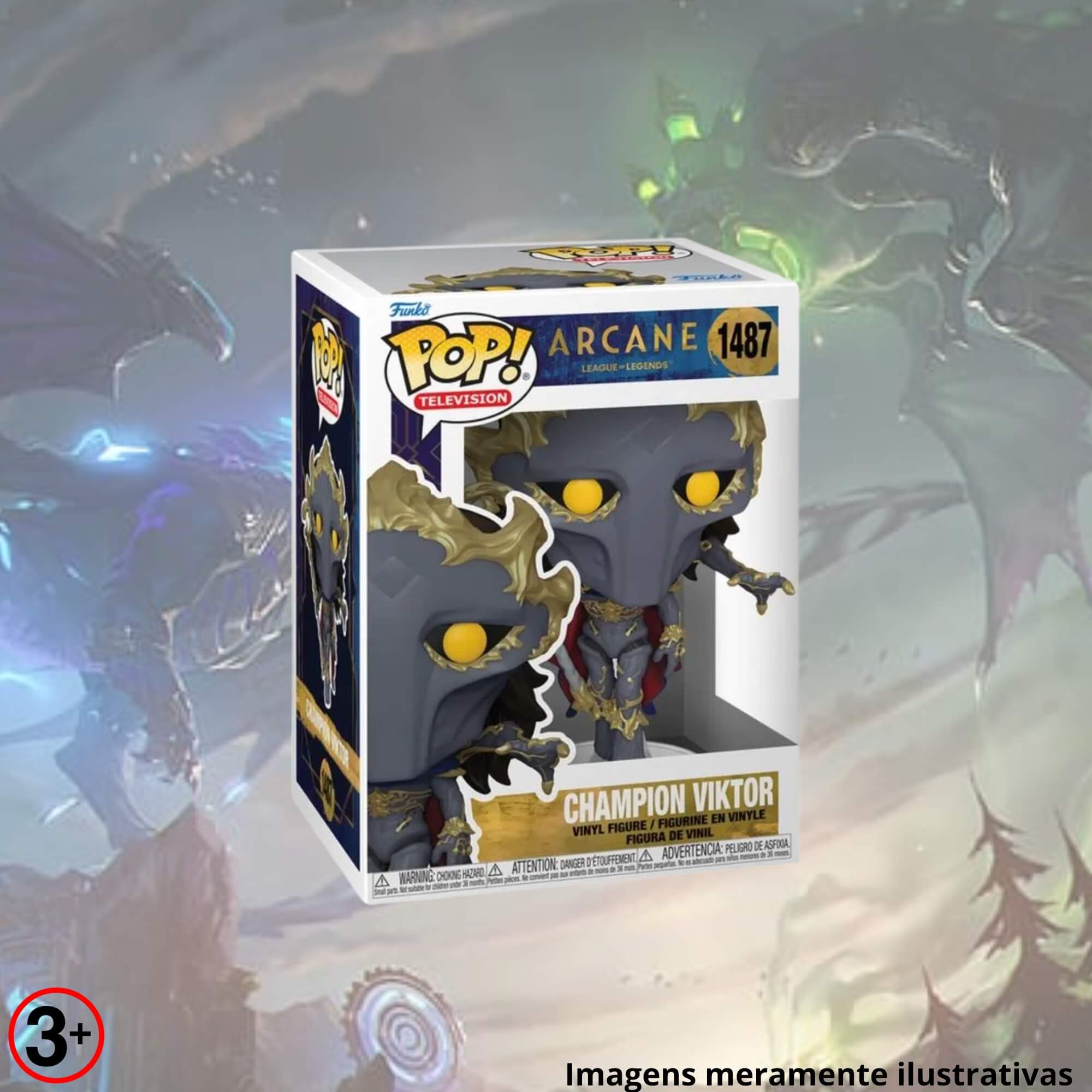 Boneco Colecionável Funko Pop! Arcane League of Legends Viktor 13cm Miniatura Candide - 12000