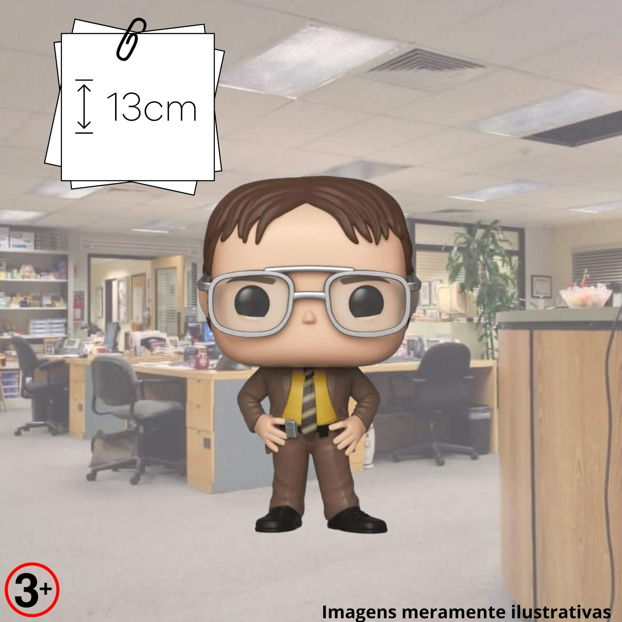 Boneco Colecionável Funko Pop! The Office Dwight Schrute 13cm Miniatura Candide - 11226