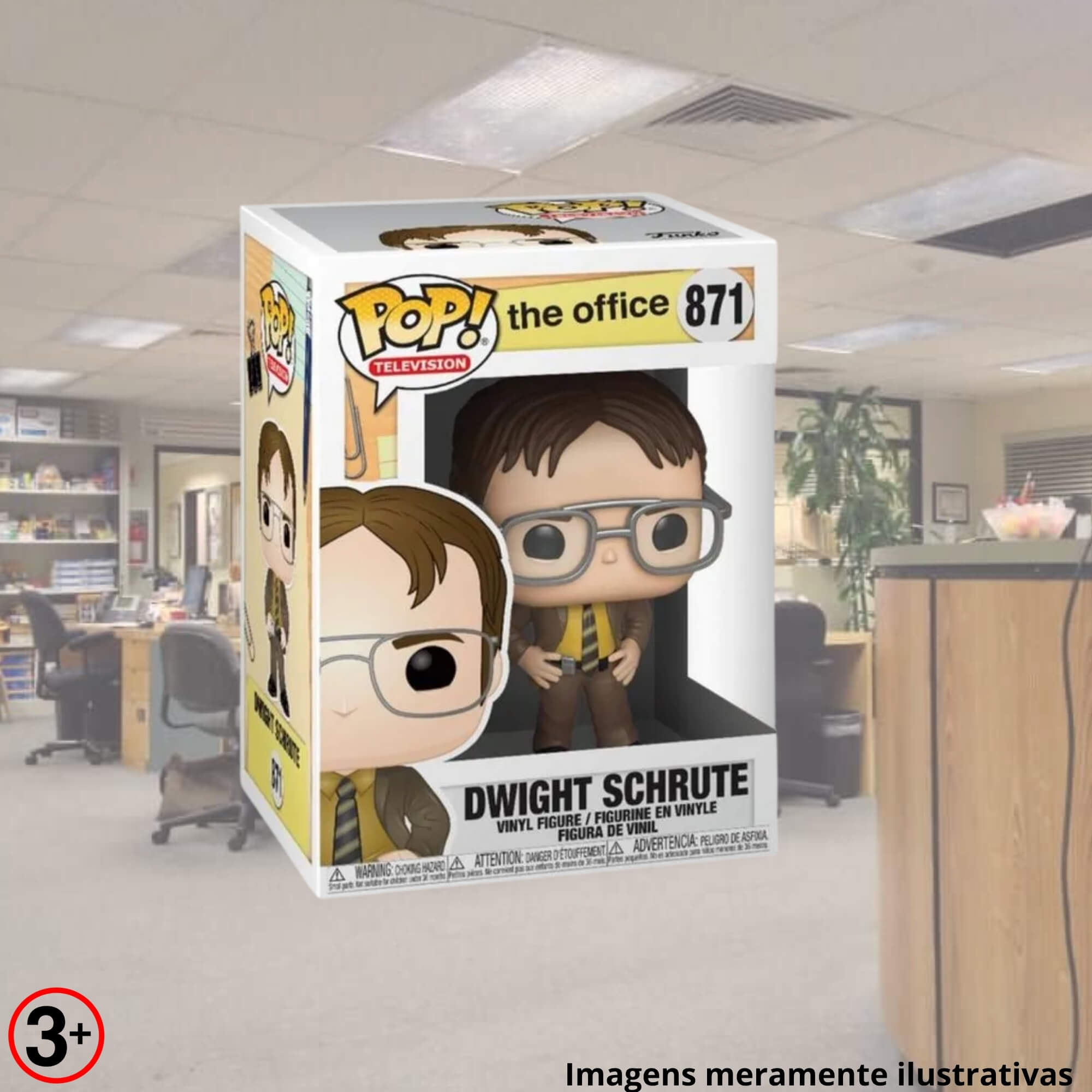 Boneco Colecionável Funko Pop! The Office Dwight Schrute 13cm Miniatura Candide - 11226