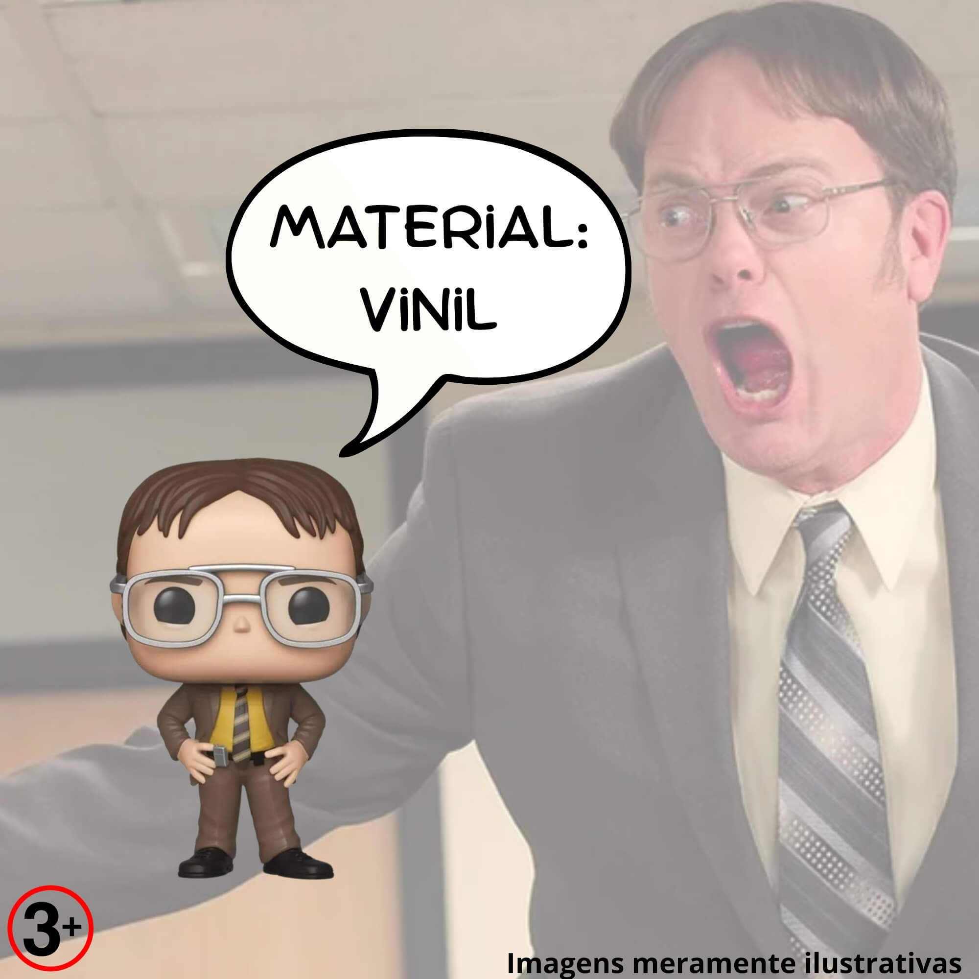 Boneco Colecionável Funko Pop! The Office Dwight Schrute 13cm Miniatura Candide - 11226