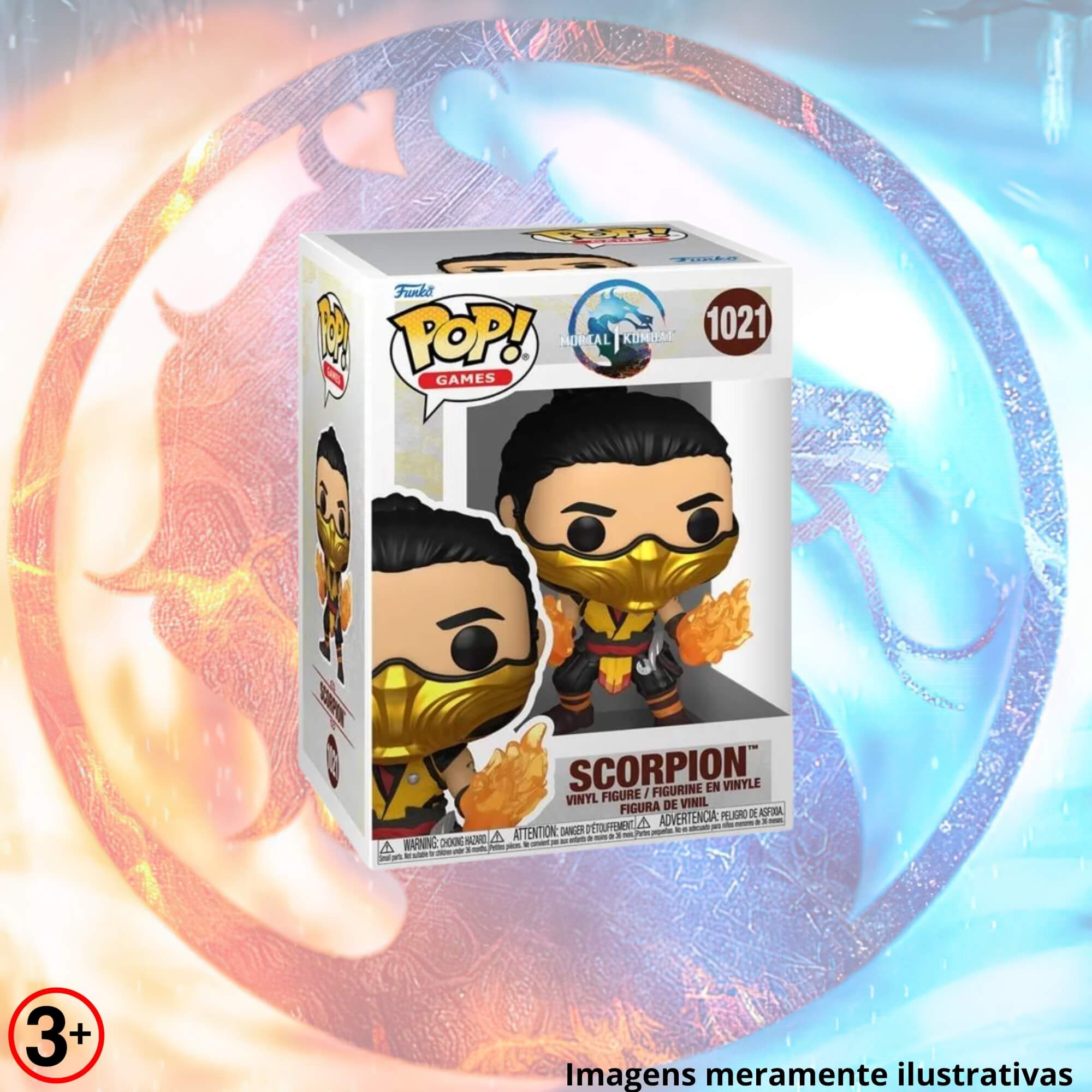 Boneco Colecionável Funko Pop! Mortal Kombat Scorpion 13cm Miniatura Candide - 11836