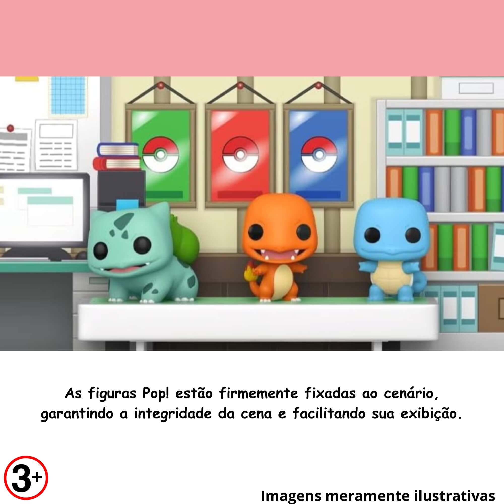 Boneco Colecionável Funko Pop! Moments Deluxe Pokemon Starters 34cm Miniatura Candide - 11096