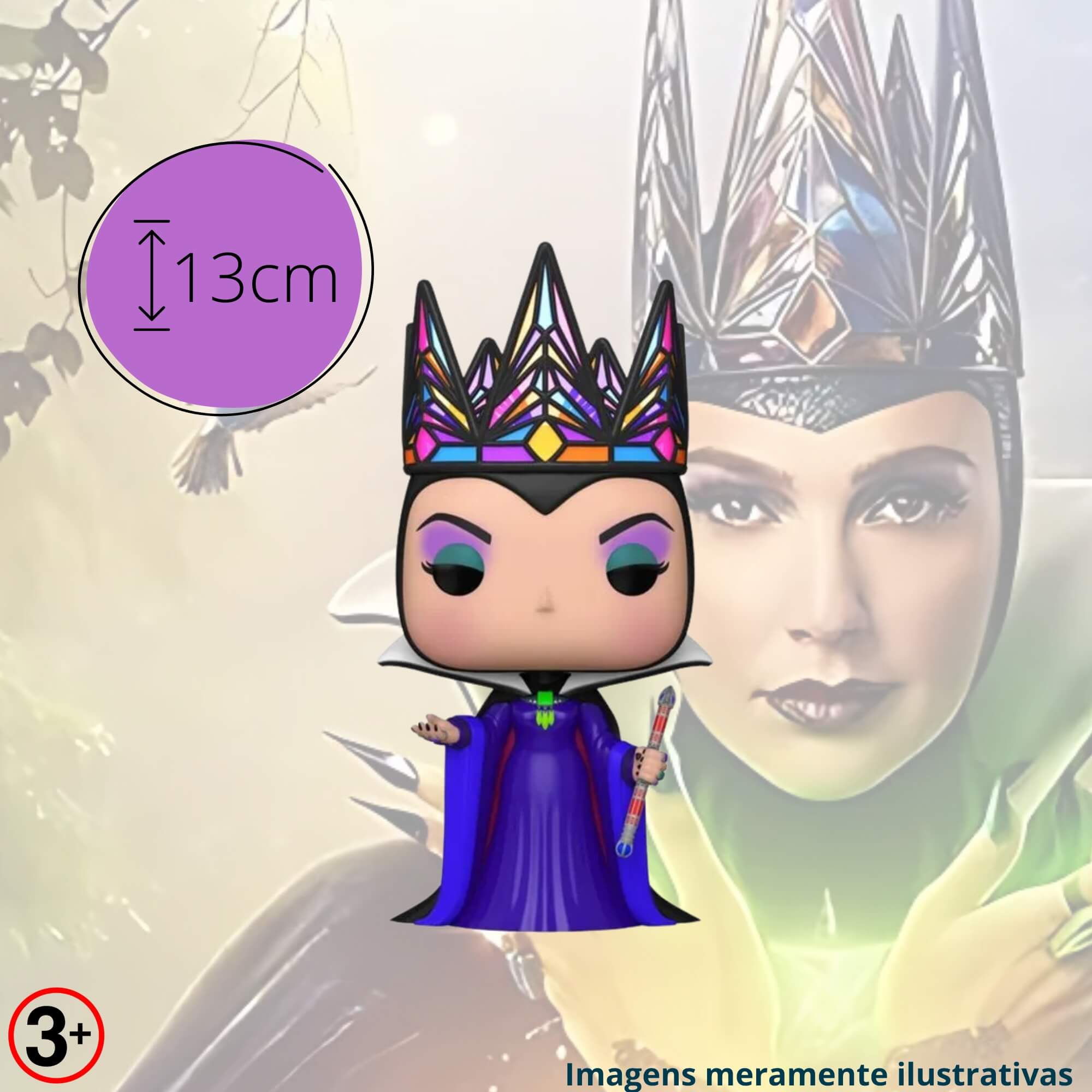 Boneco Funko Pop! Disney A Branca de Neve Live Action Rainha Ma Vestido Roxo 11115 - Candide