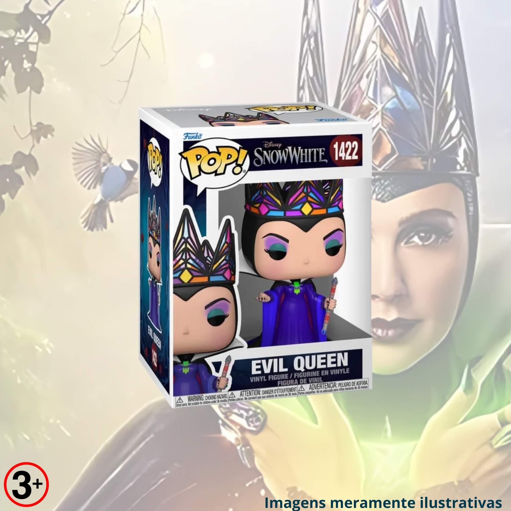 Boneco Funko Pop! Disney A Branca de Neve Live Action Rainha Ma Vestido Roxo 11115 - Candide