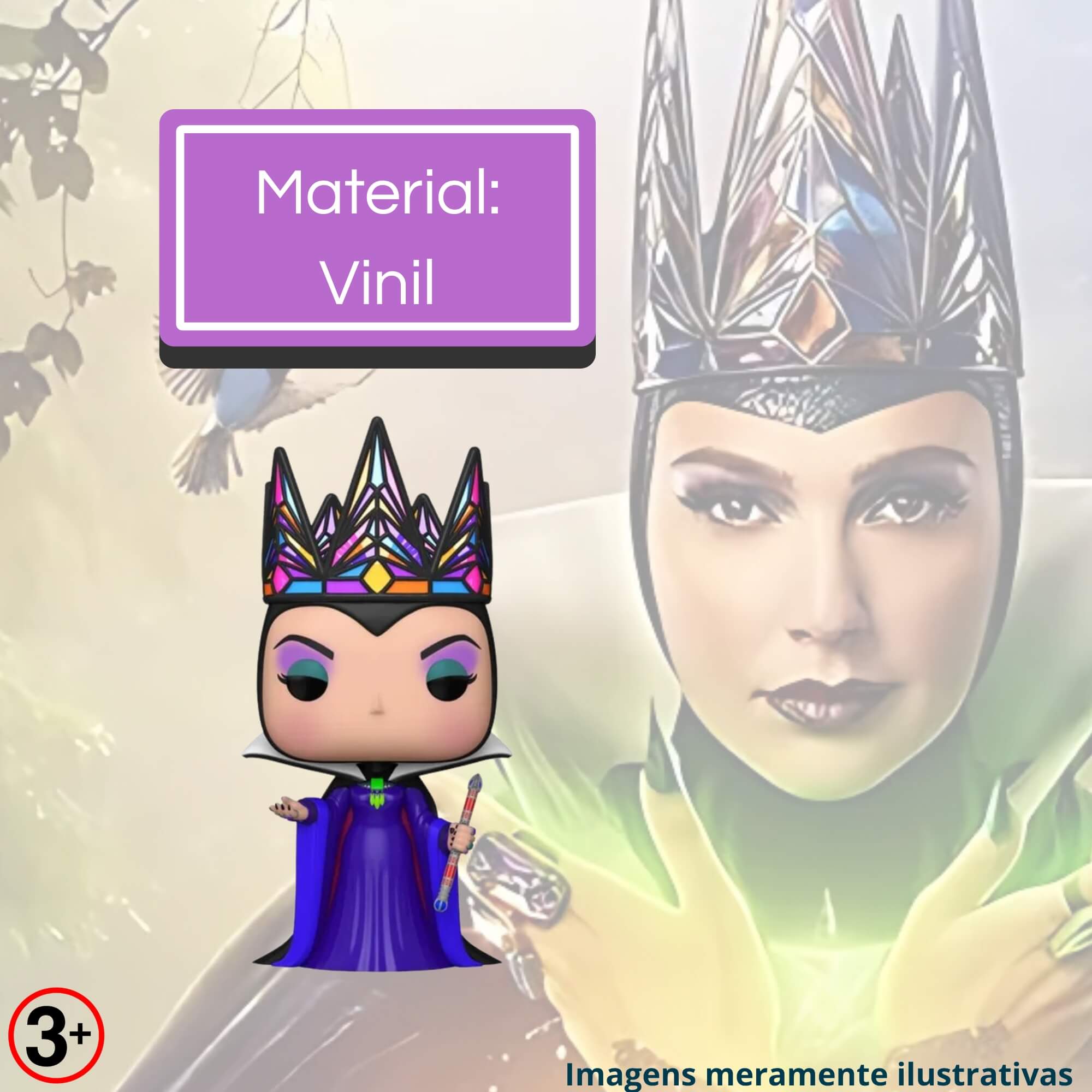 Boneco Funko Pop! Disney A Branca de Neve Live Action Rainha Ma Vestido Roxo 11115 - Candide