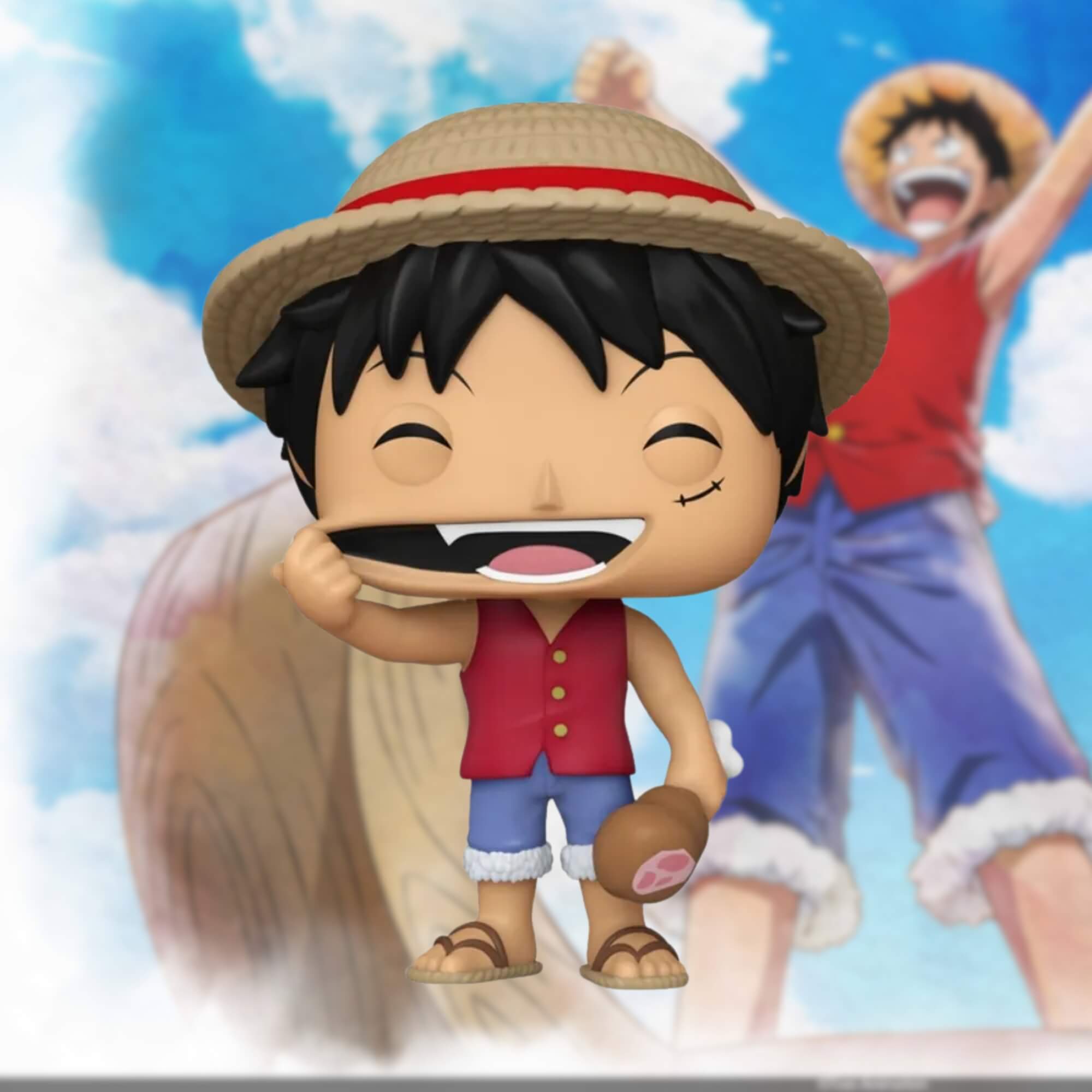 Boneco Funko Pop! One Piece - Luffy com Carne Candide - 11848