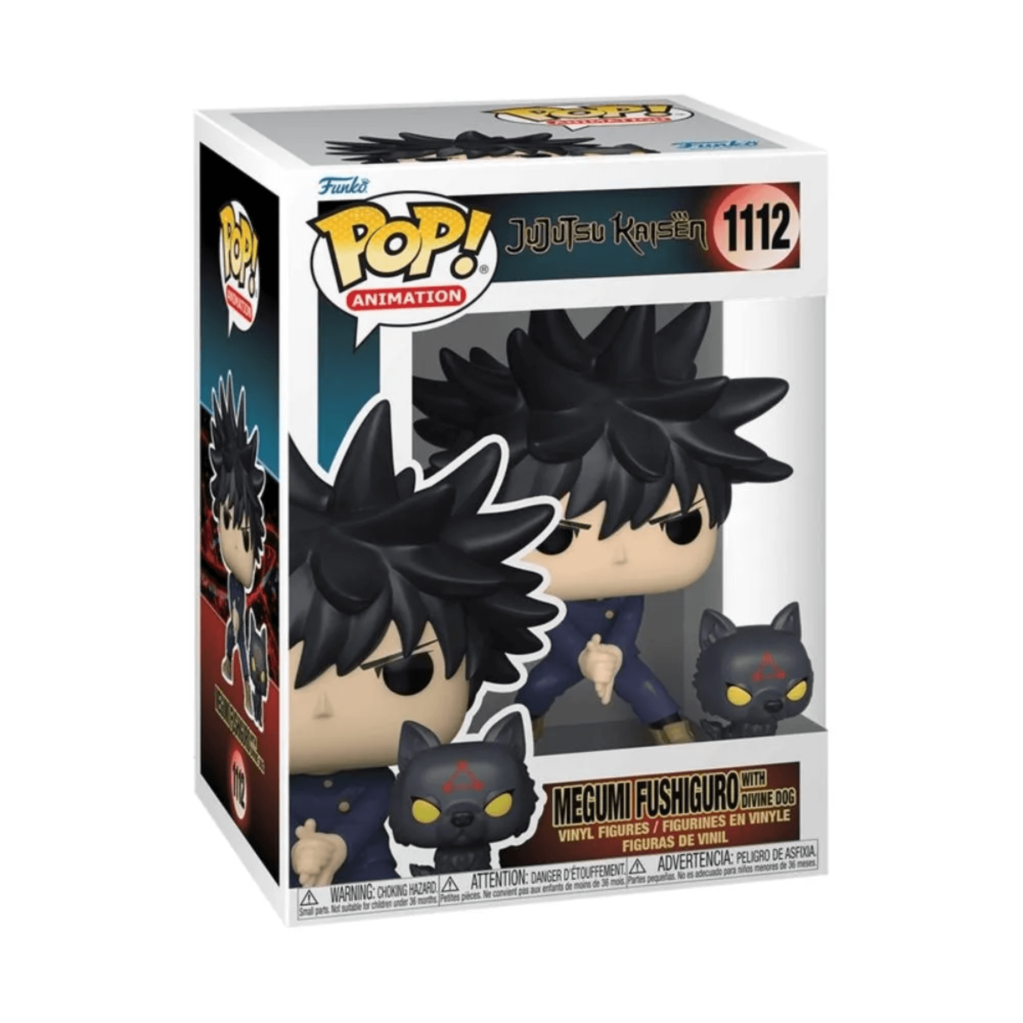 Boneco Funko Pop! Jujutsu Kaisen - Megumi Fushiguro com Cão Divino Candide - 11027
