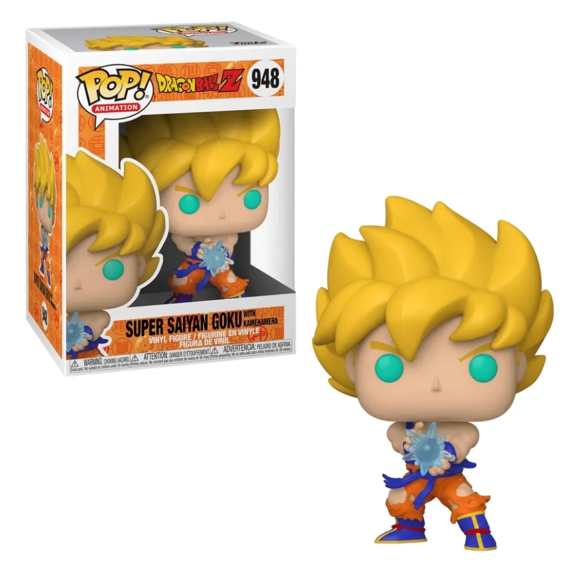 Boneco Funko Pop! Dragon Ball Z - Goku Super Saiyan com Kamehameha Candide - 12319