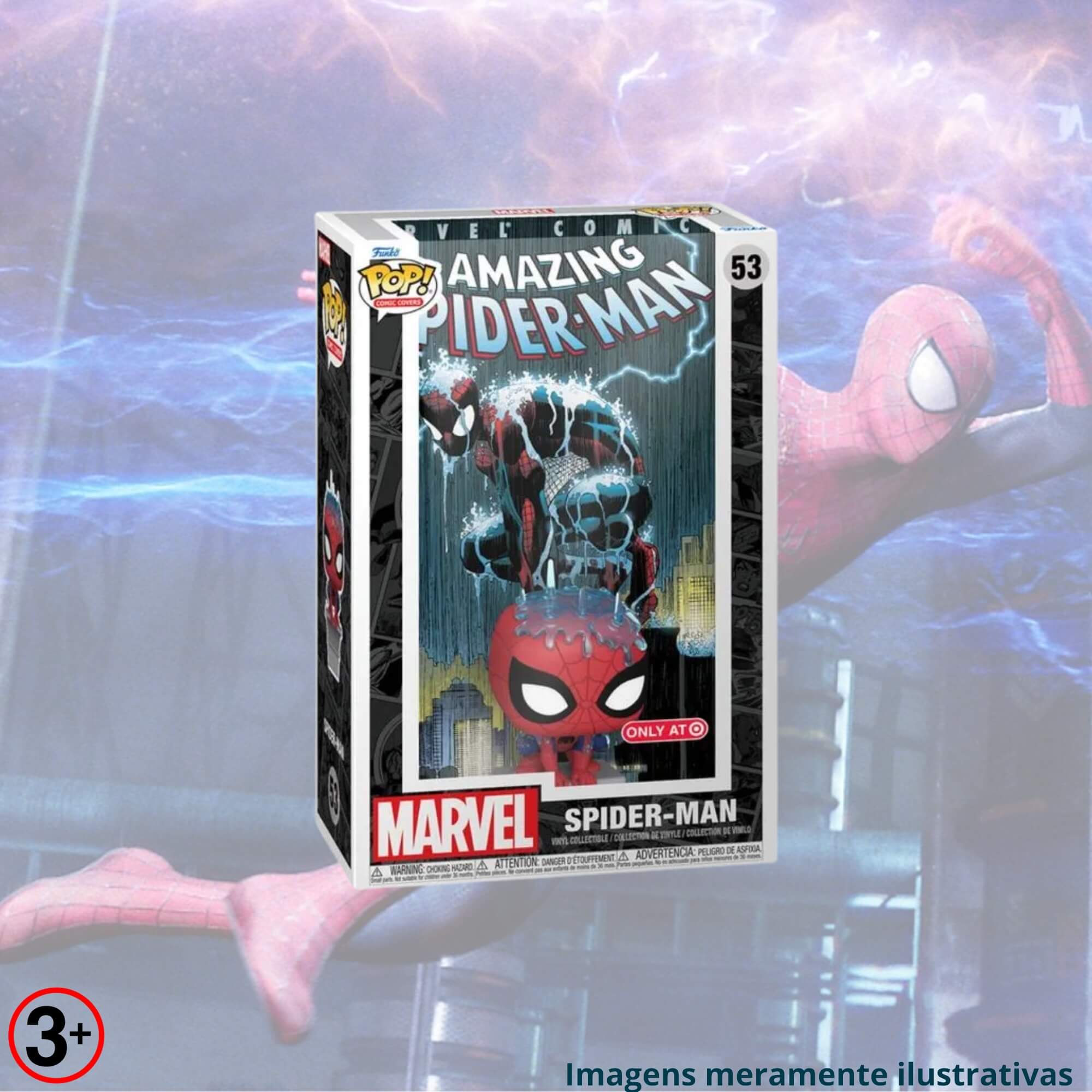 Boneco Colecionável Funko Pop! Marvel Comic Cover O Espetacular Homem-Aranha 27cm Candide - 11234