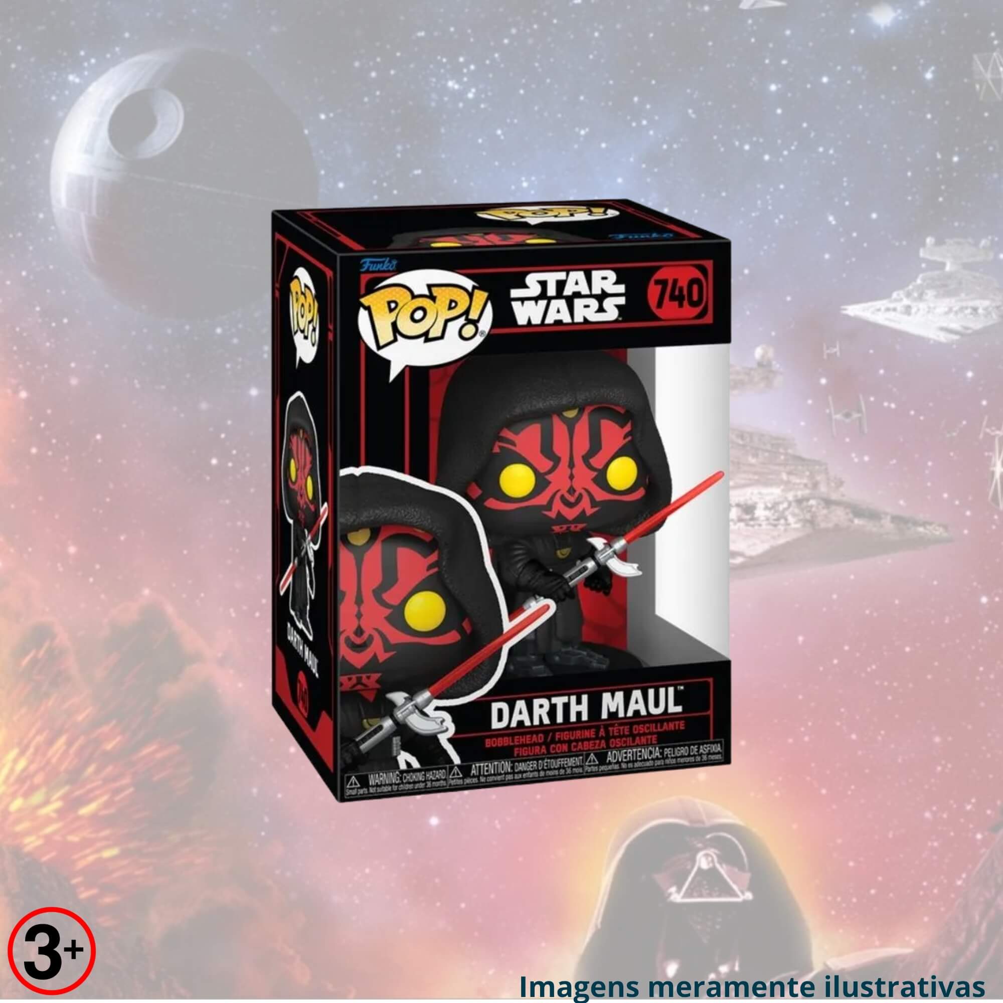 Boneco Colecionável Funko Pop! Star Wars Darth Maul 13cm Miniatura Candide - 11694