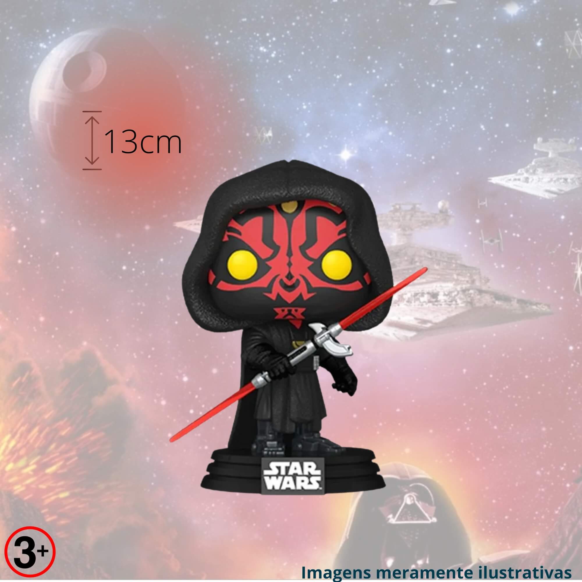 Boneco Colecionável Funko Pop! Star Wars Darth Maul 13cm Miniatura Candide - 11694