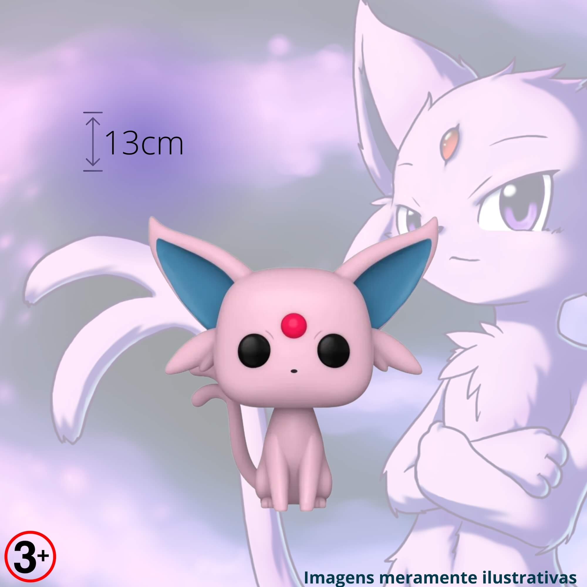 Boneco Colecionável Funko Pop! Pokemon Espeon 13cm Miniatura Candide - 12036