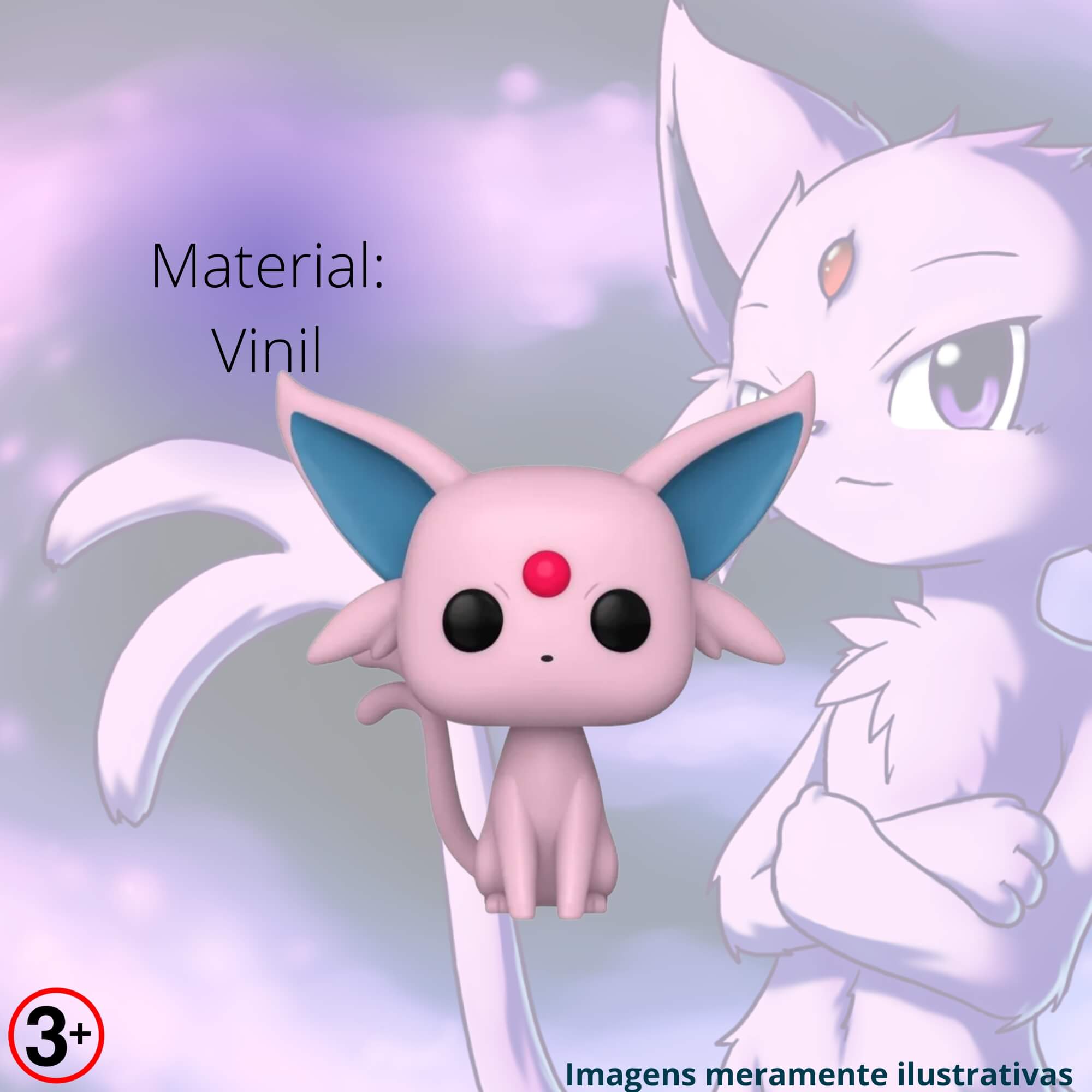 Boneco Colecionável Funko Pop! Pokemon Espeon 13cm Miniatura Candide - 12036
