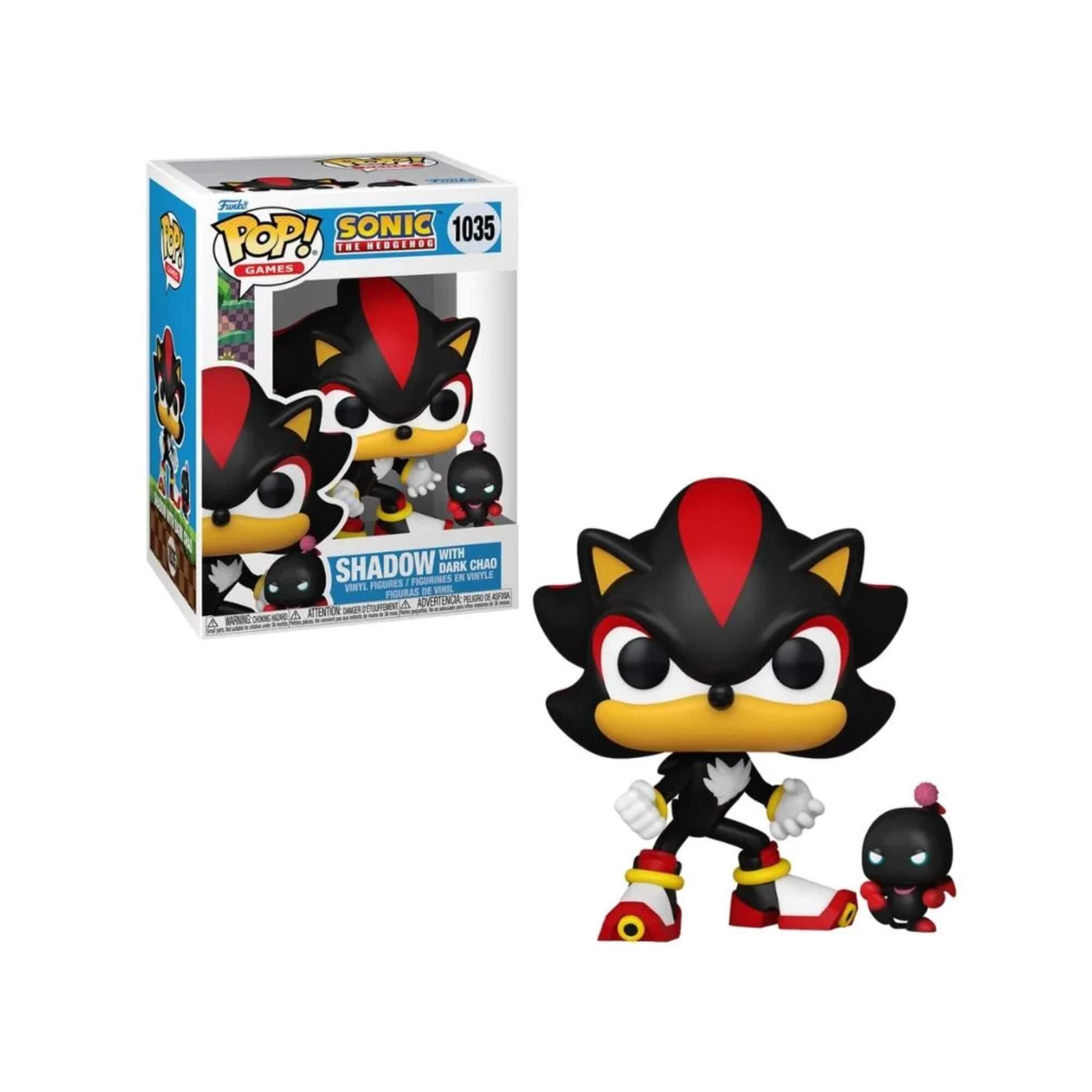 Boneco Colecionável Funko Pop! Buddy Sonic The Hedgehog Shadow e Dark Chao 13cm Candide - 11841