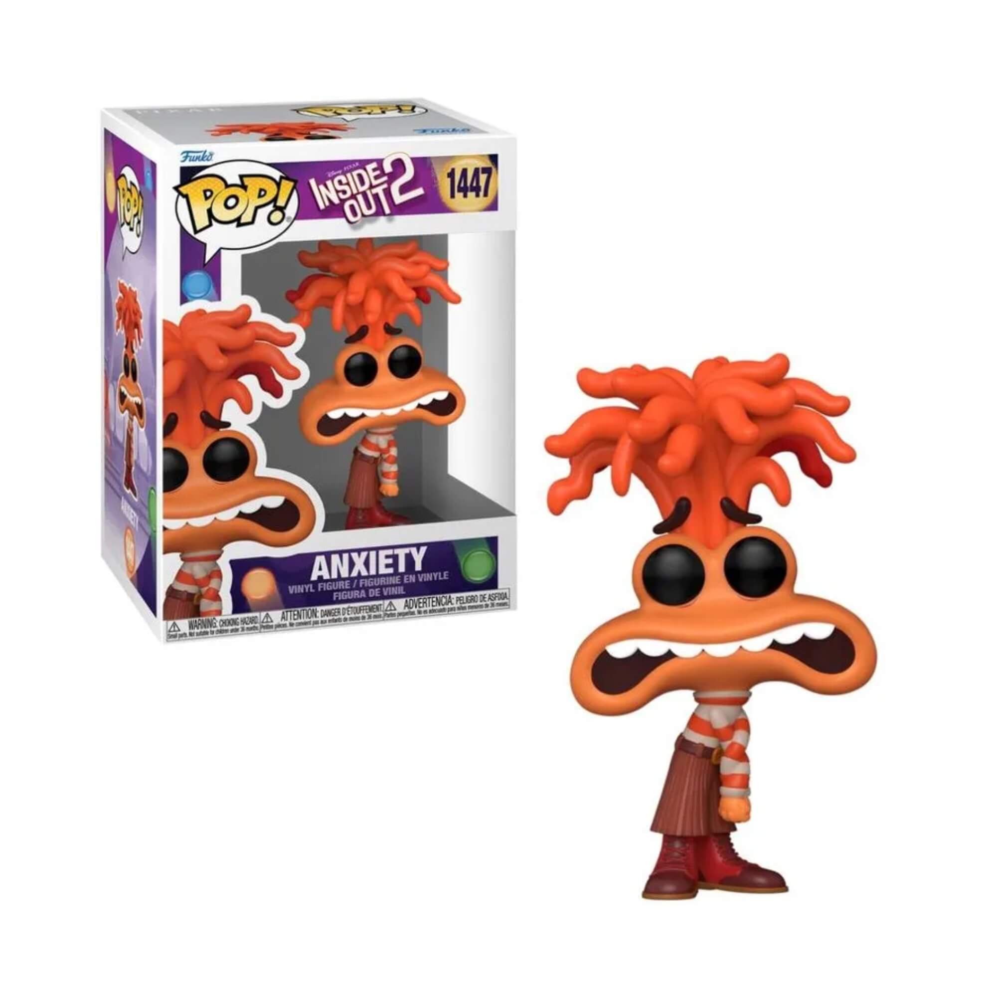 Boneco Colecionável Funko Pop! Ansiedade Disney Divertida Mente 2 13cm Miniatura Candide - 11270