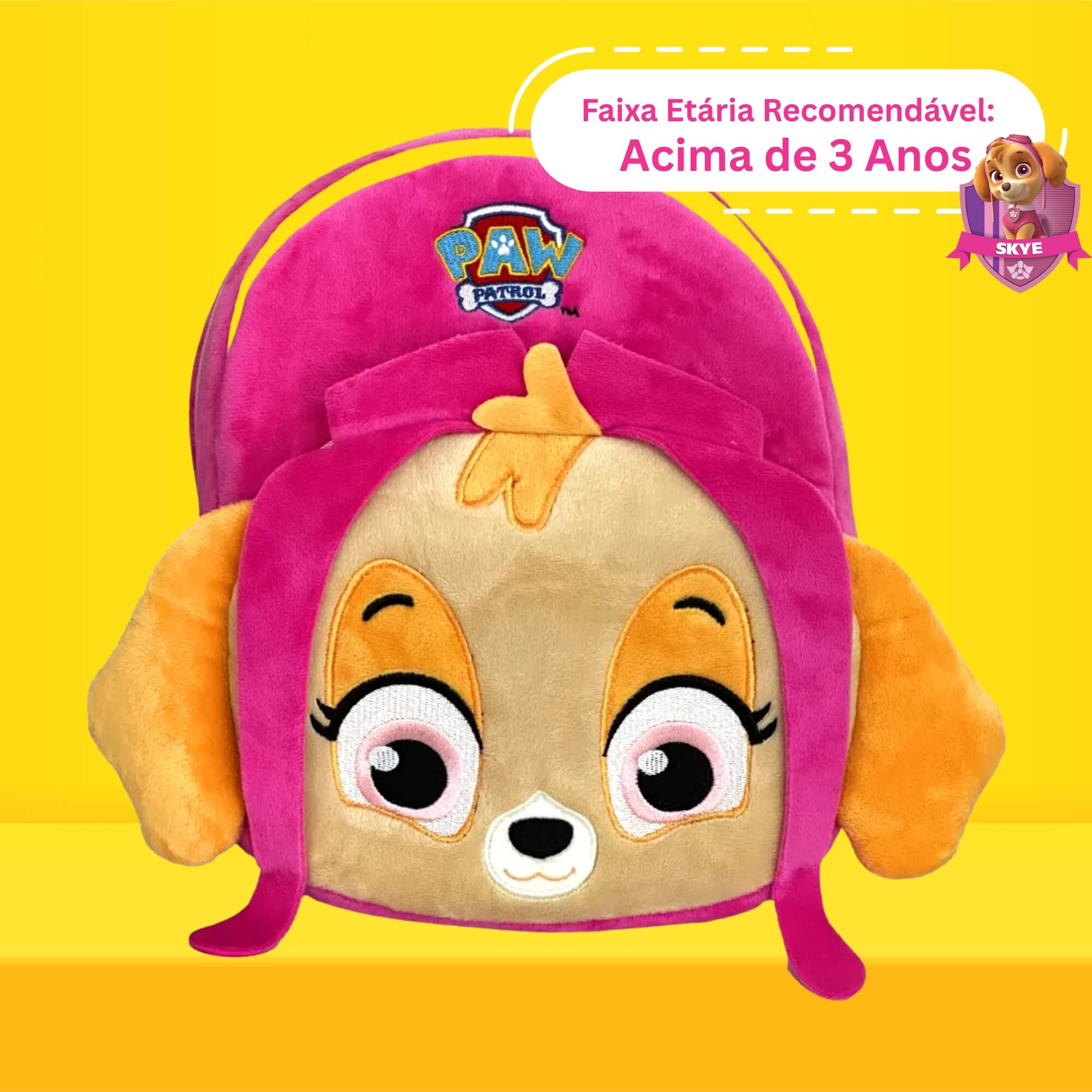 Mochila Infantil de Pelúcia Patrulha Canina Skye Candide - 2831