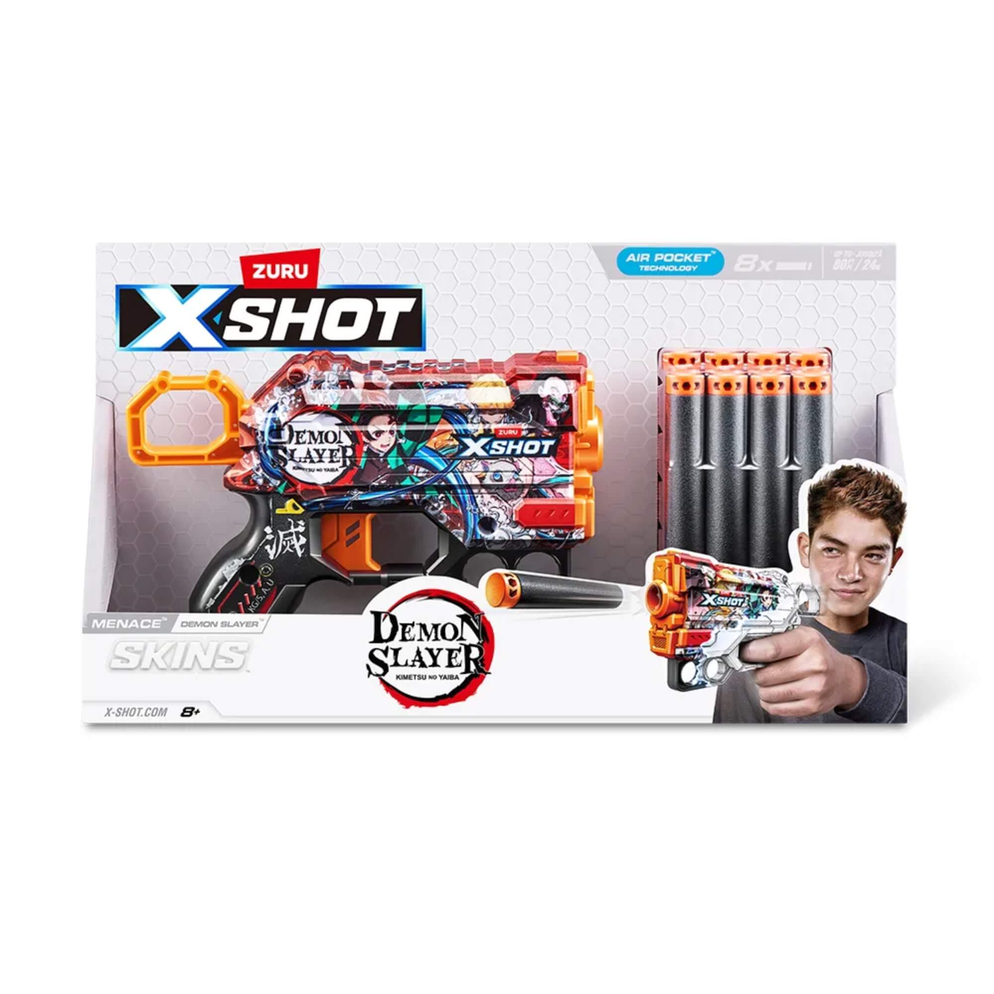 Brinquedo Infantil Lançador de Dardos X-Shot Skins Menace - Demon Slayer Candide - 5691