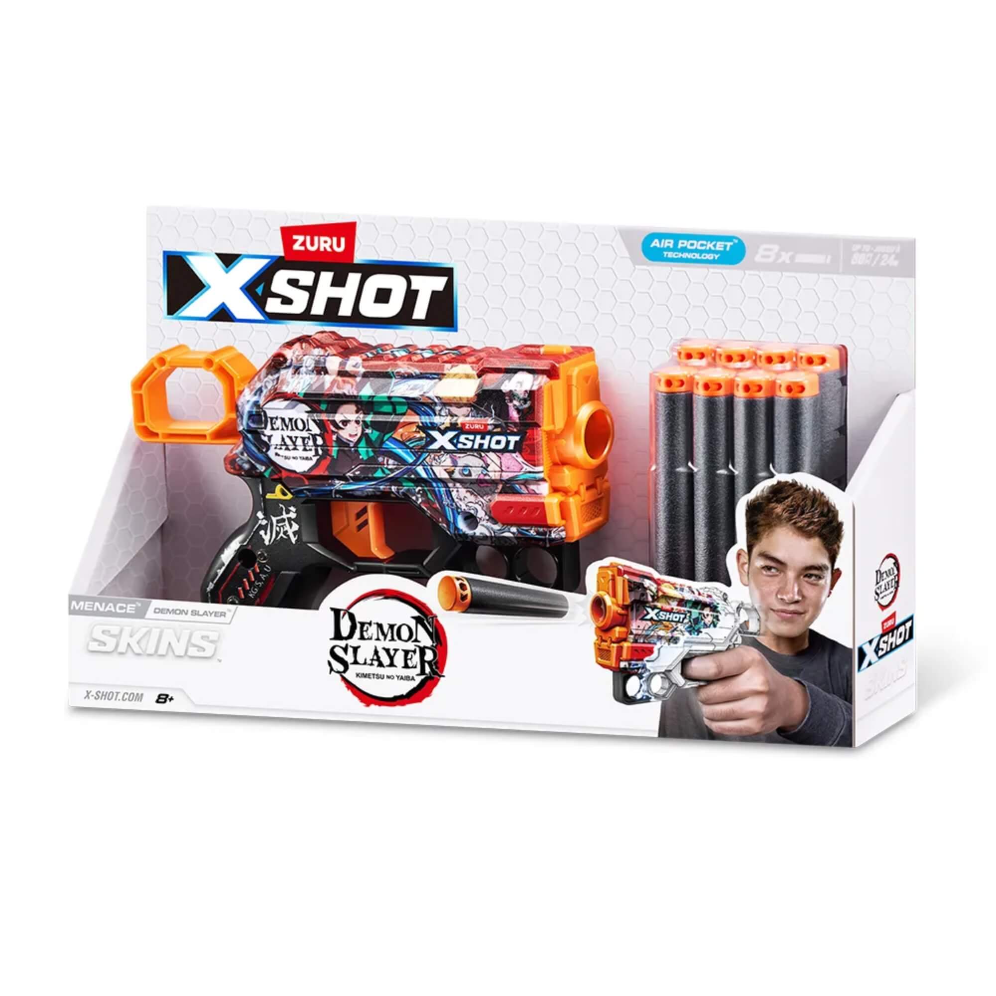 Brinquedo Infantil Lançador de Dardos X-Shot Skins Menace - Demon Slayer Candide - 5691