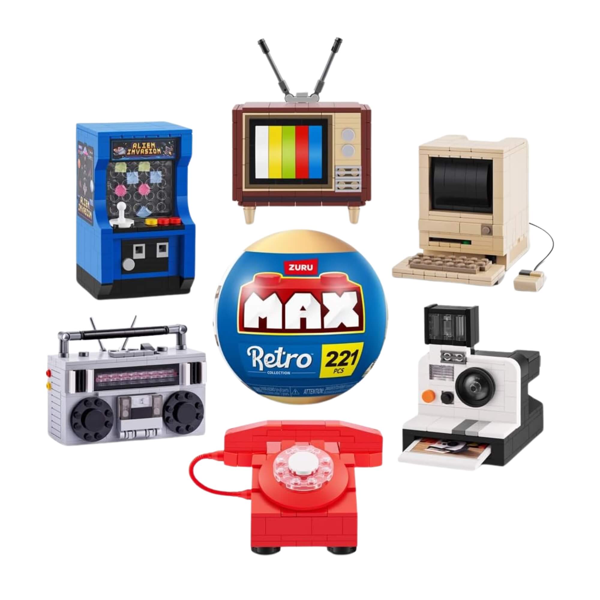 Brinquedo Bloco de Montar Max Premium Retrô Sortido e Unitário Candide - 26003