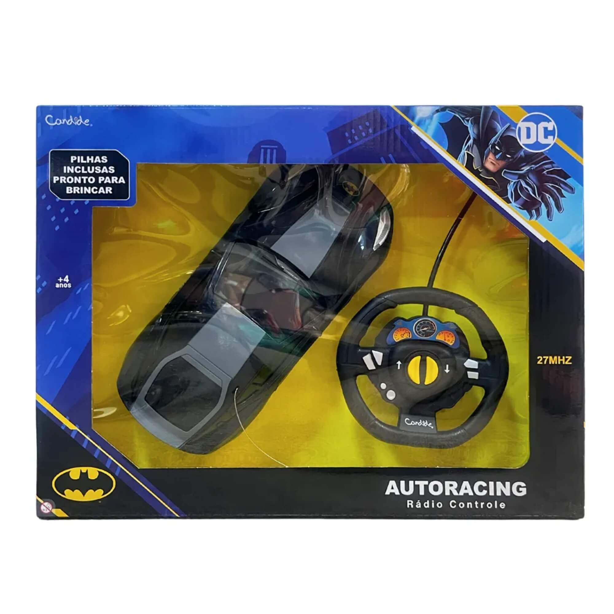 Carrinho de Controle Remoto Batman Autoracing Candide - 90003