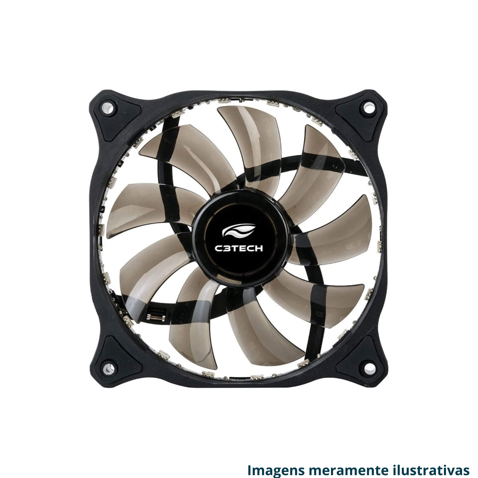 COMP Kit c/ 3 Coolers para Gabinete 120X120 18LED RGB STORM C3Tech - F9-L150RGB