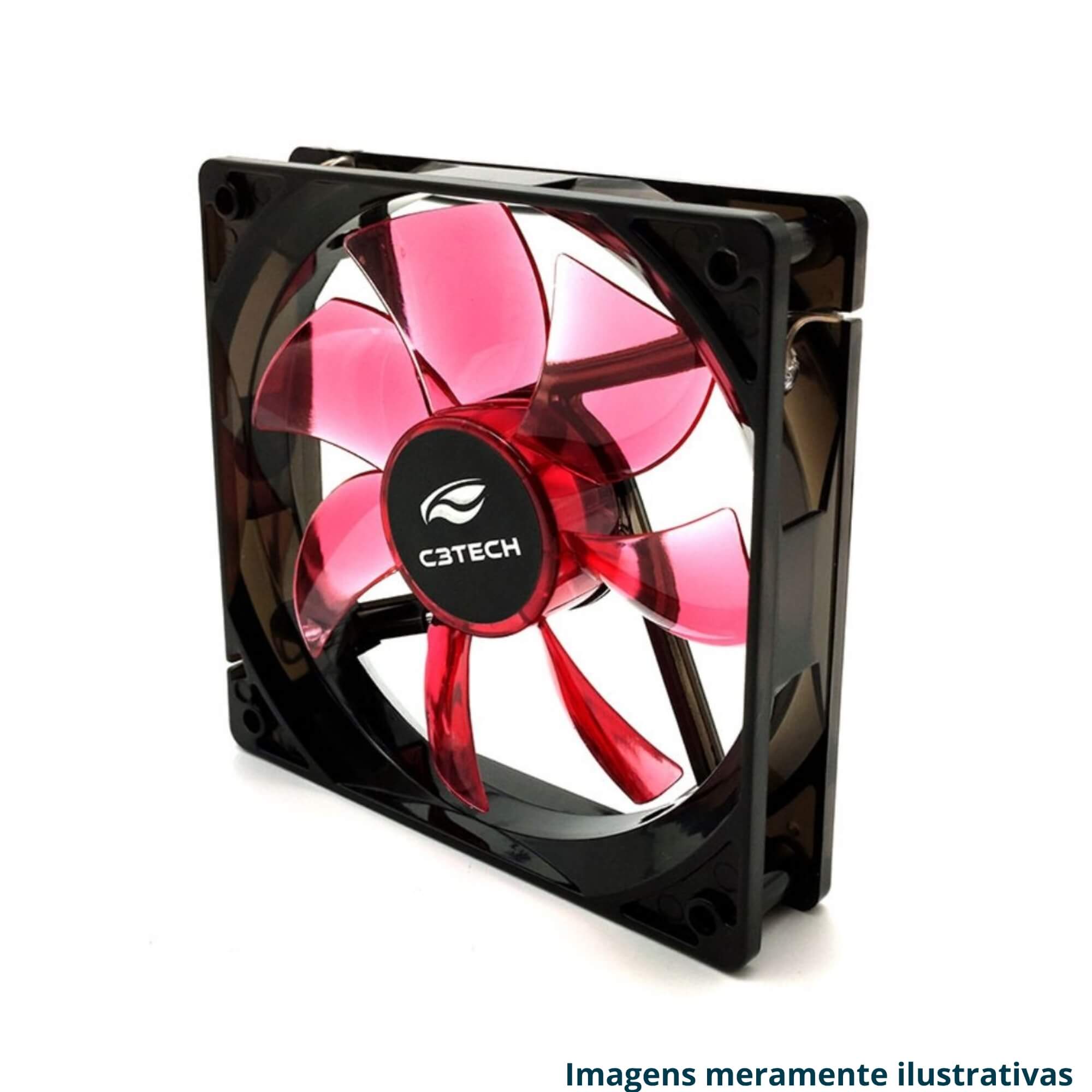 COMP Kit c/ 3 Coolers para Gabinete 120X120 LED Vermelho STORM C3Tech F7-L100RD