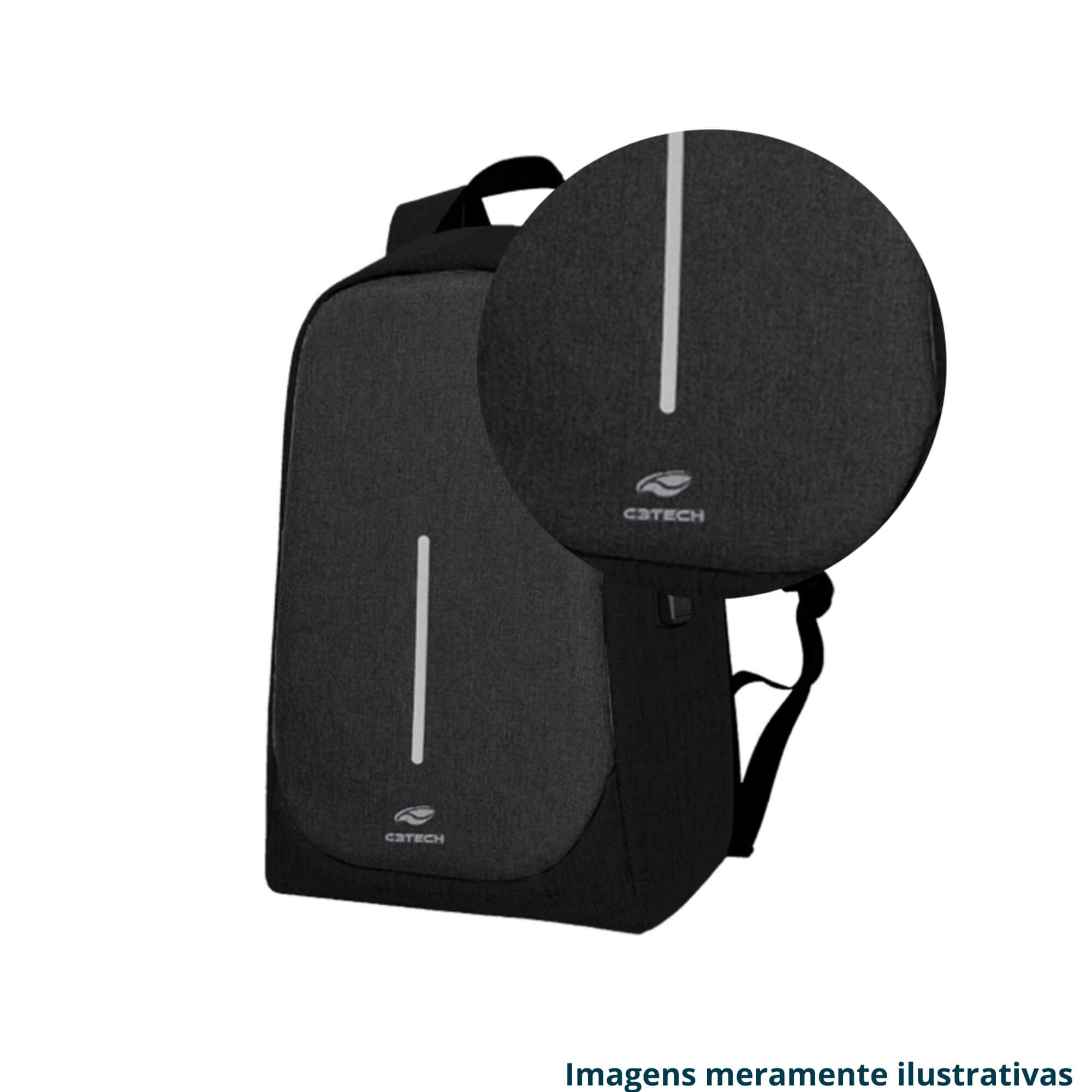 COMP Kit Base para Notebook 14" + Mochila para Notebook 15,6" Antifurto Tokyo C3 Tech